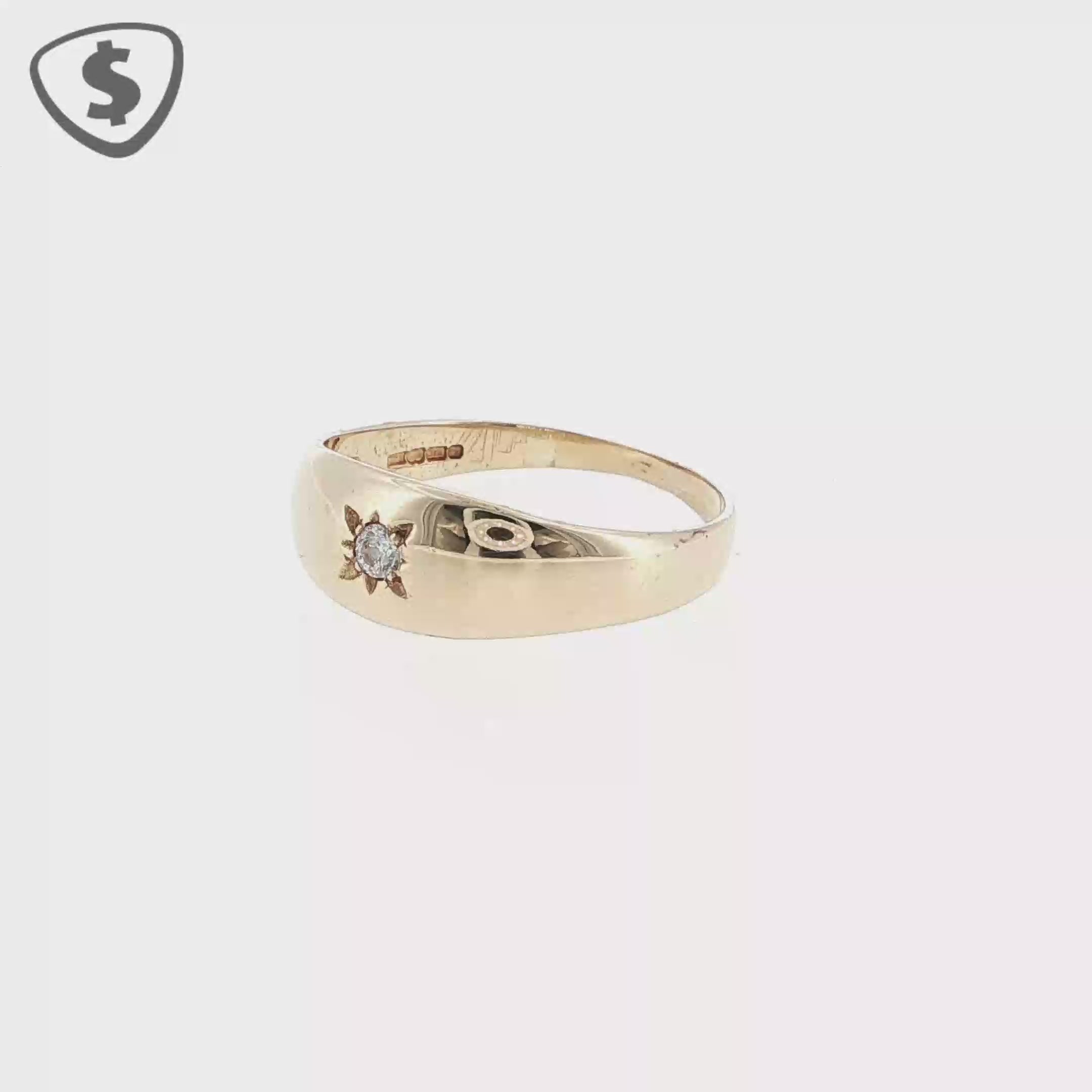 9ct Yellow Gold Starburst Ring