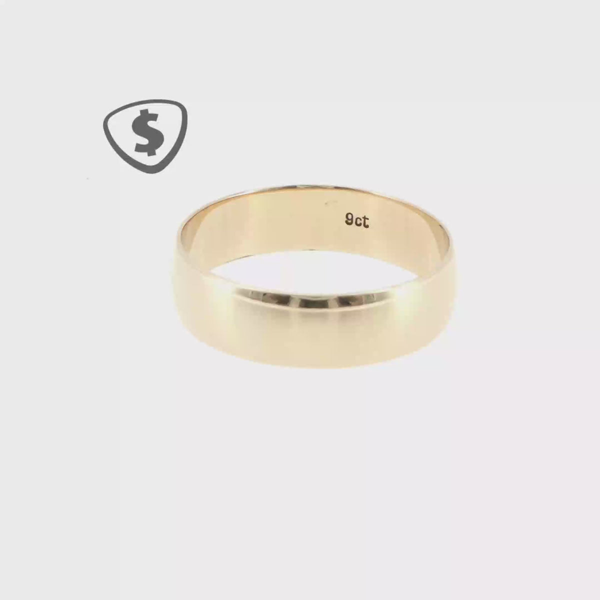 Classic Polished 9ct Yellow Gold Band Ring