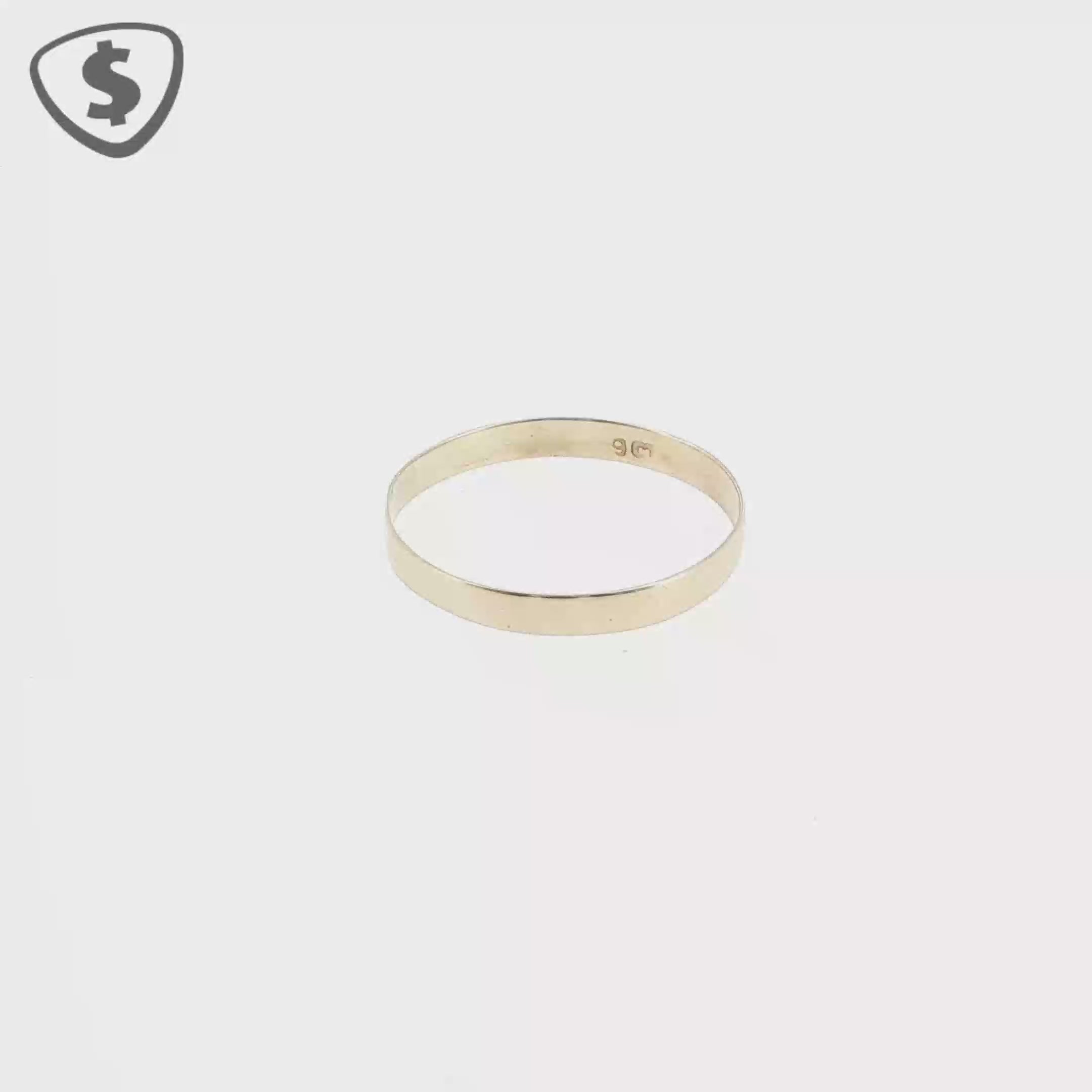 Classic 9ct Yellow Gold Flat Profile Band Ring