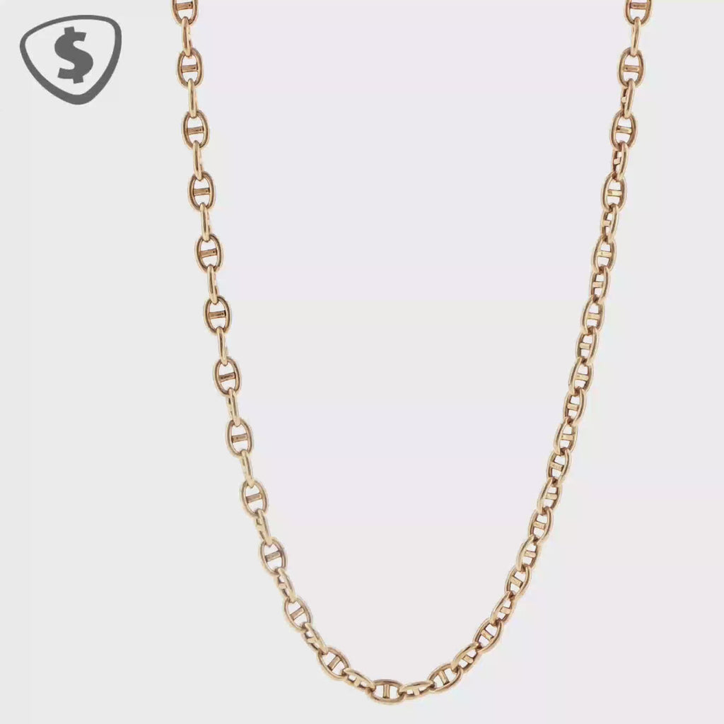 Classic 14ct Yellow Gold Mariner Link Chain Necklace