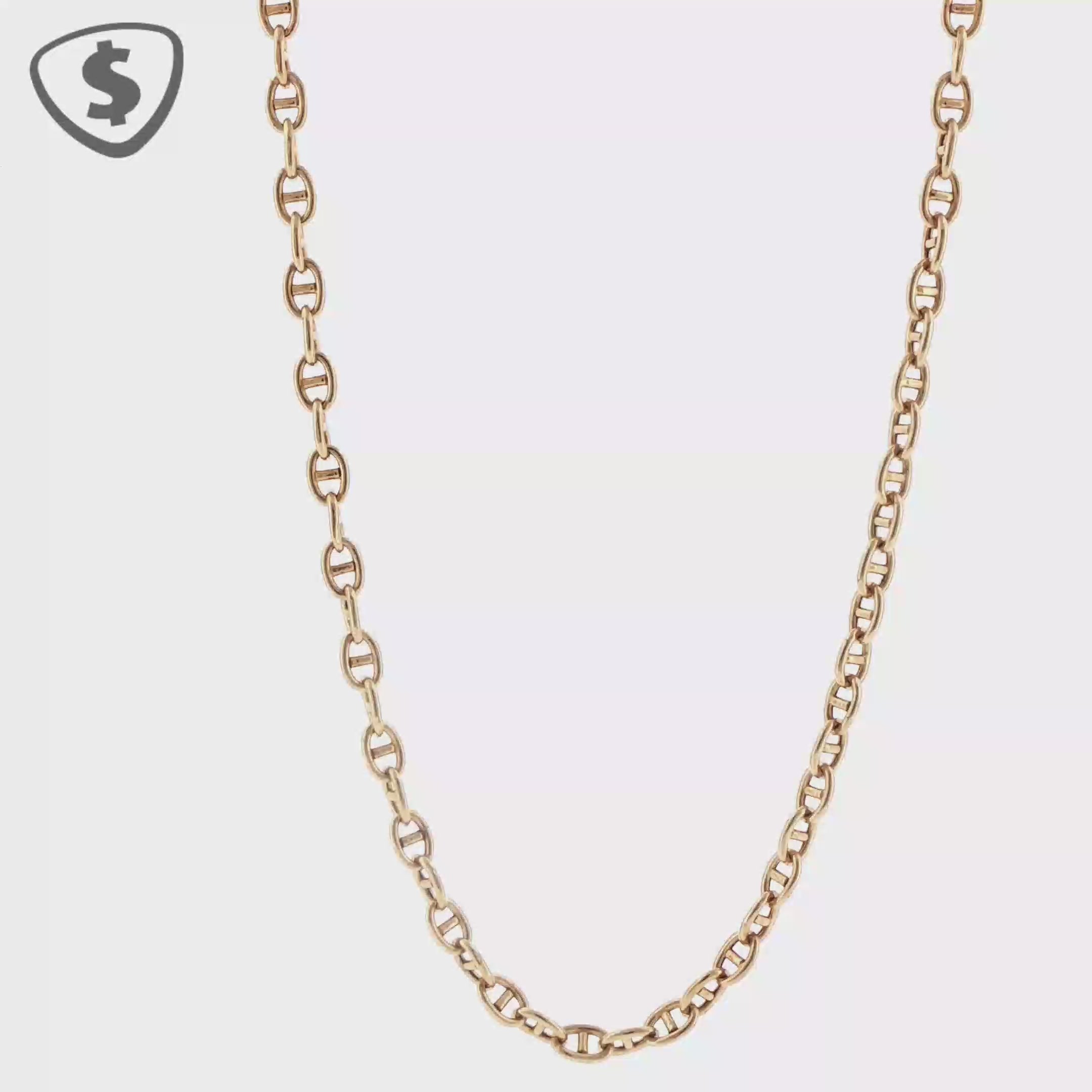 Classic 14ct Yellow Gold Mariner Link Chain Necklace