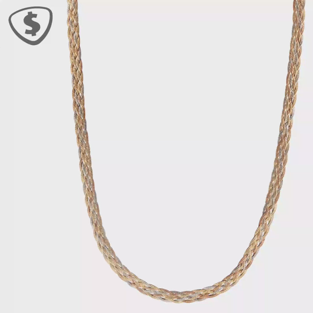 18ct Tricolor Gold Necklace