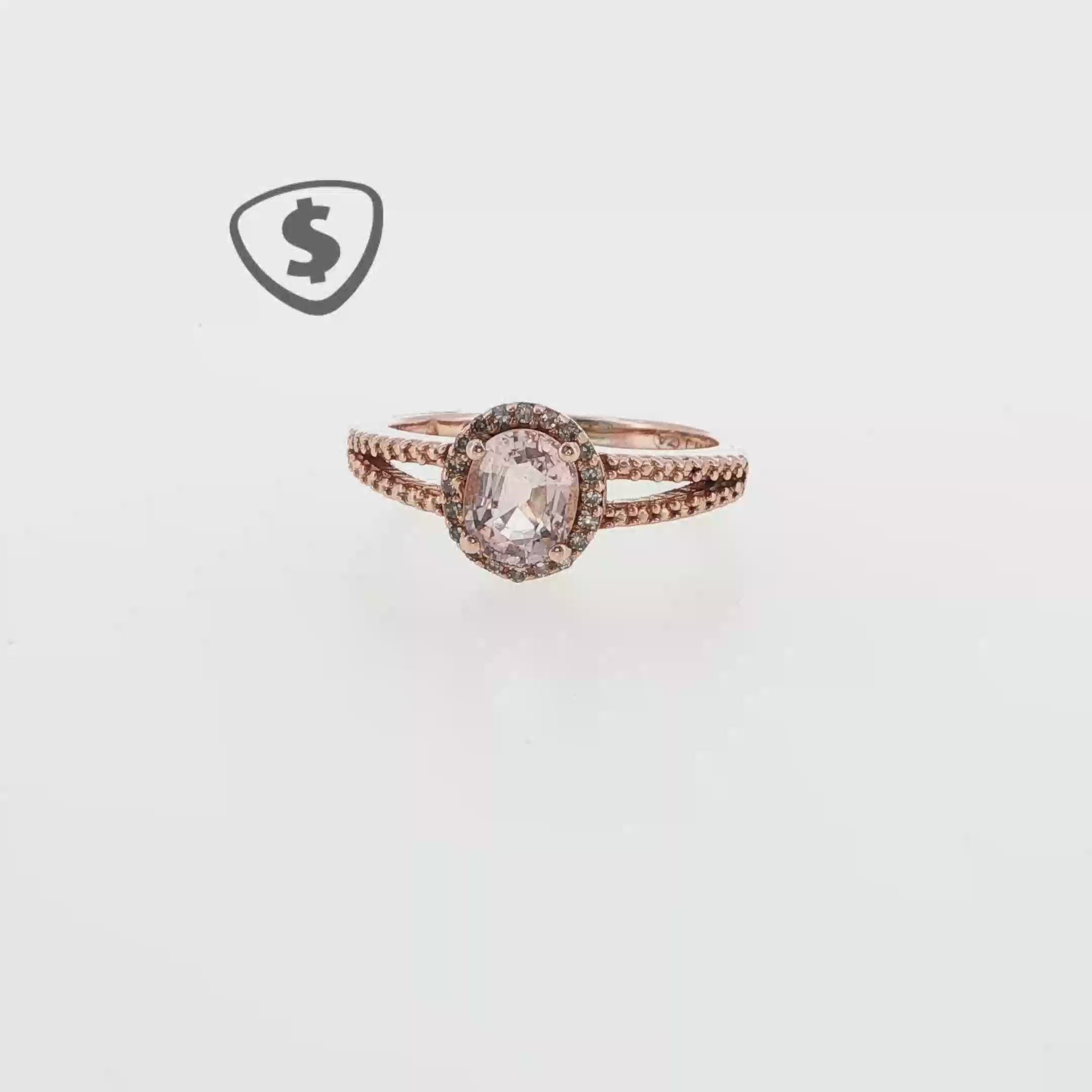 9ct Rose Gold Halo Engagement Ring