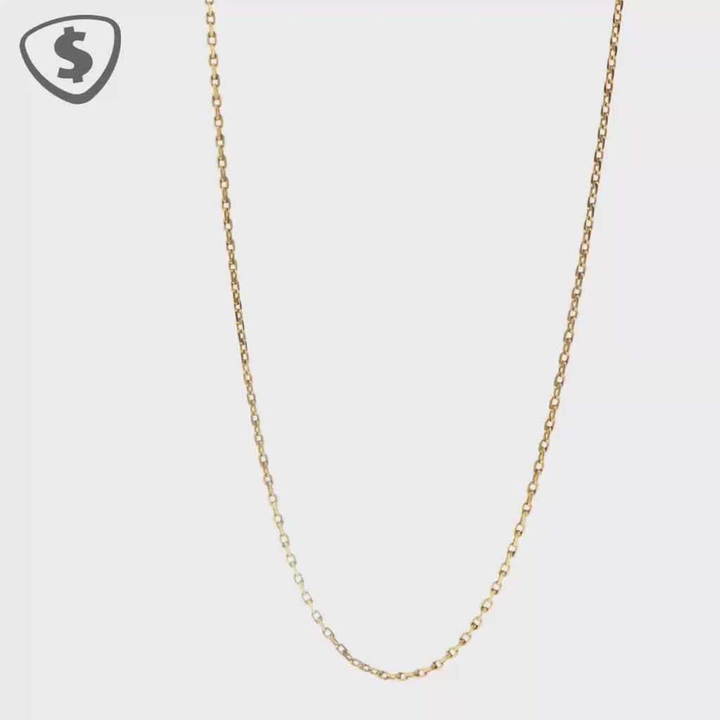 Classic 9ct Yellow Gold Cable Link Chain Necklace