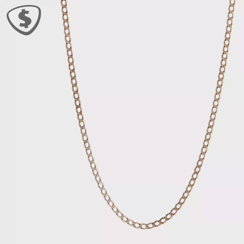 9ct Yellow Gold Curb Link Necklace