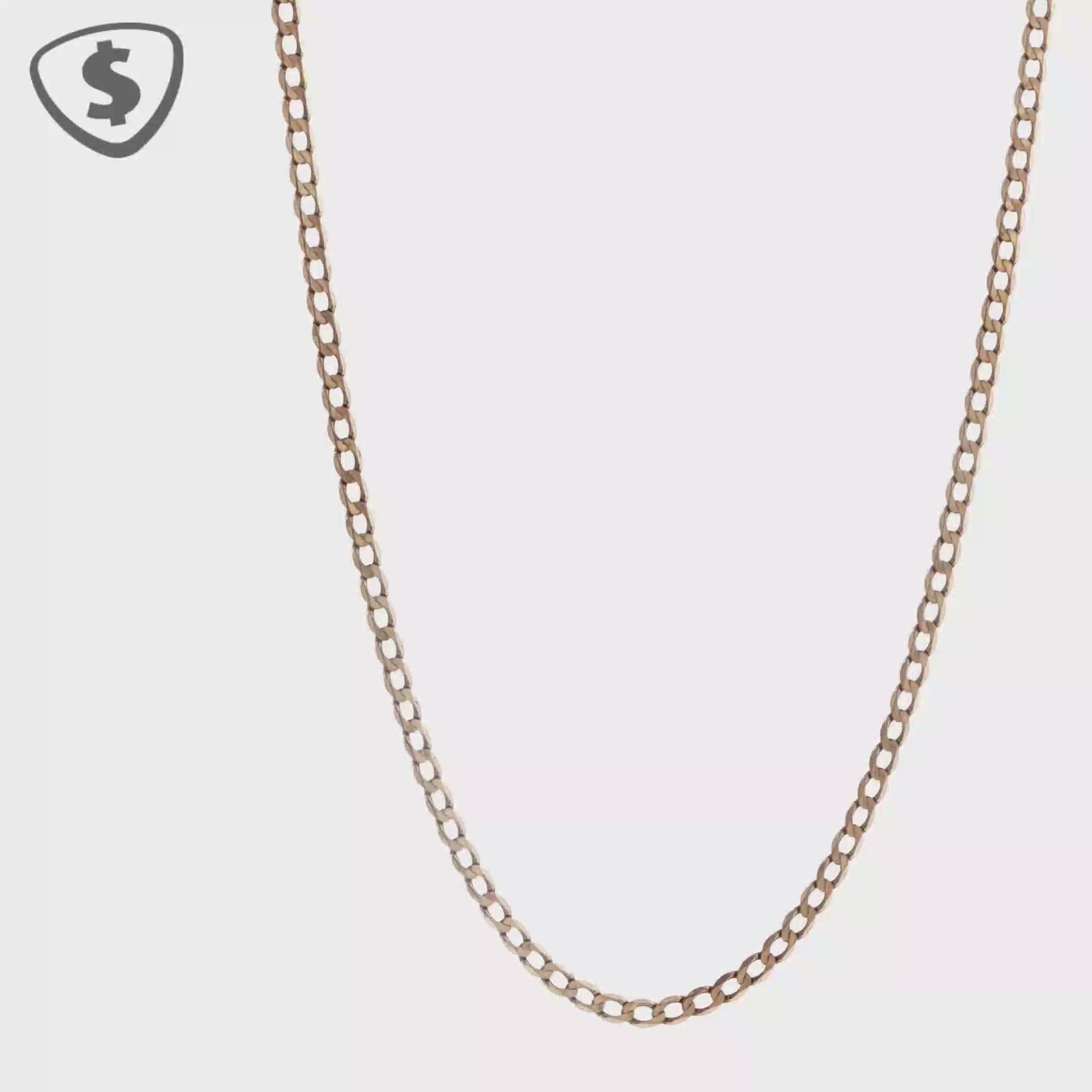 9ct Yellow Gold Curb Link Necklace