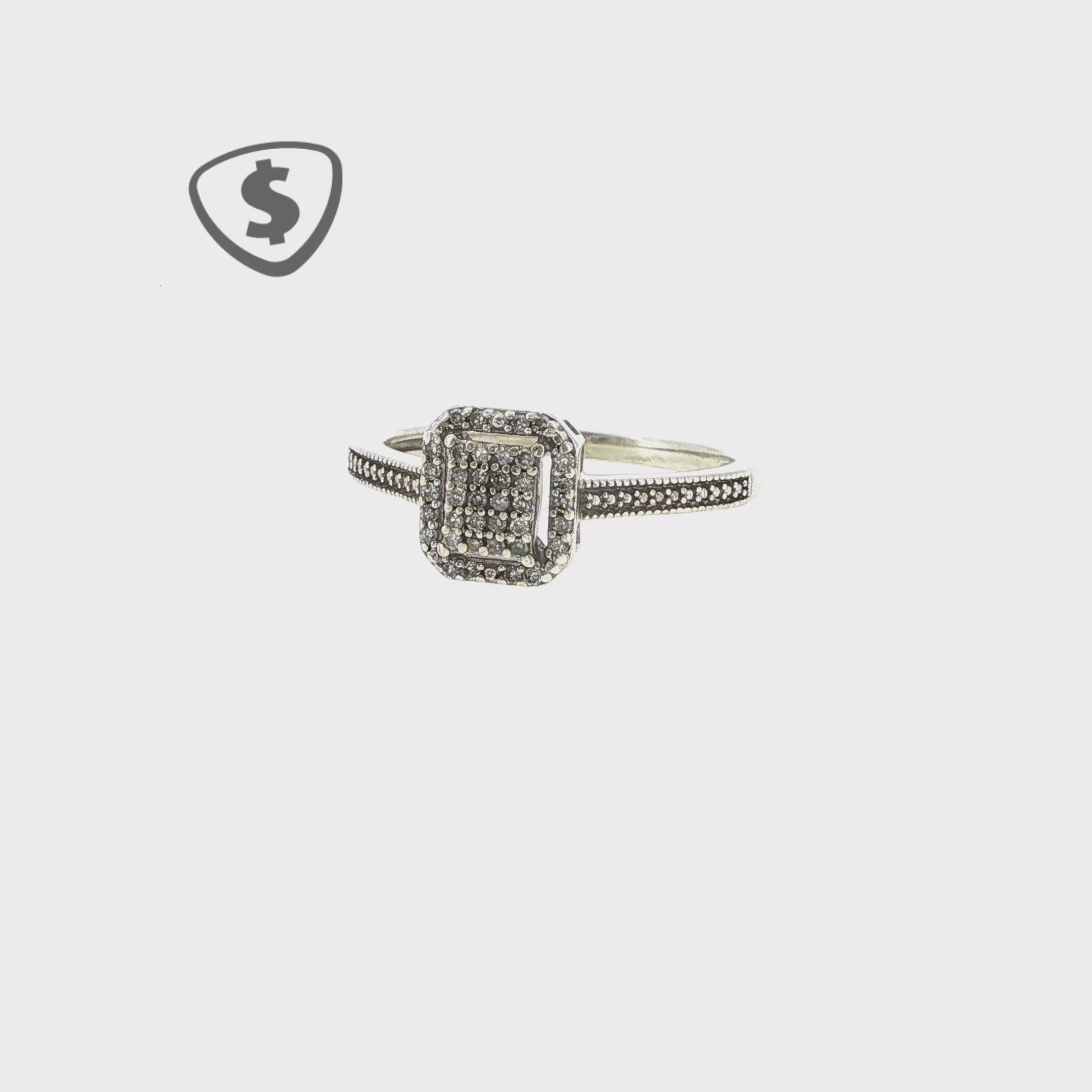 9ct White Gold Engagement Ring