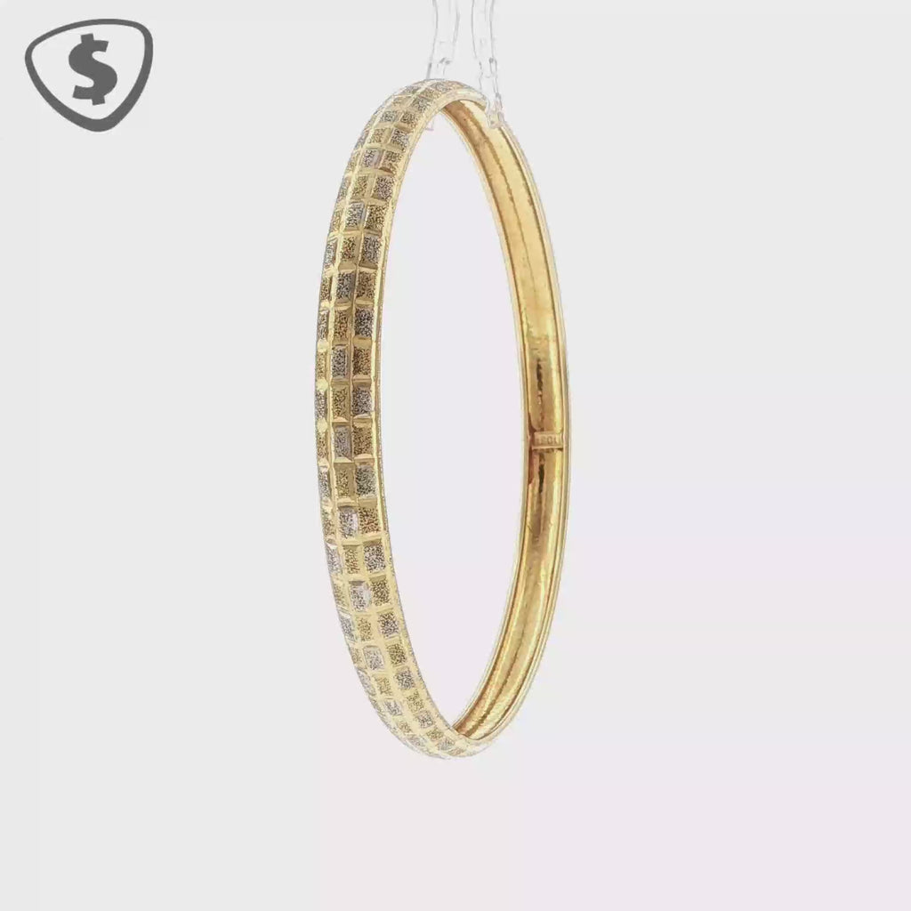 18ct Yellow Gold Amritsari Bangle