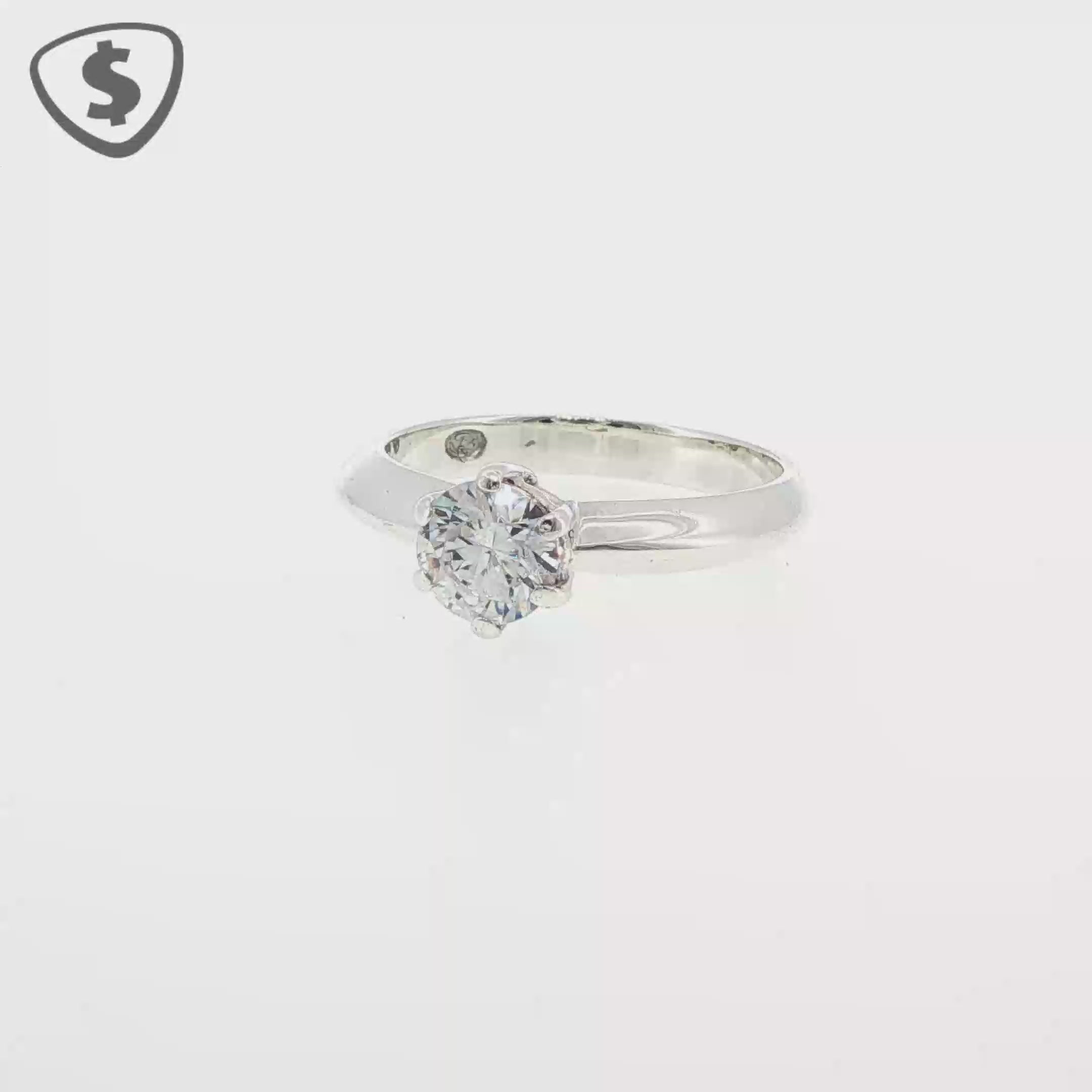 9ct White Gold Solitaire Ring