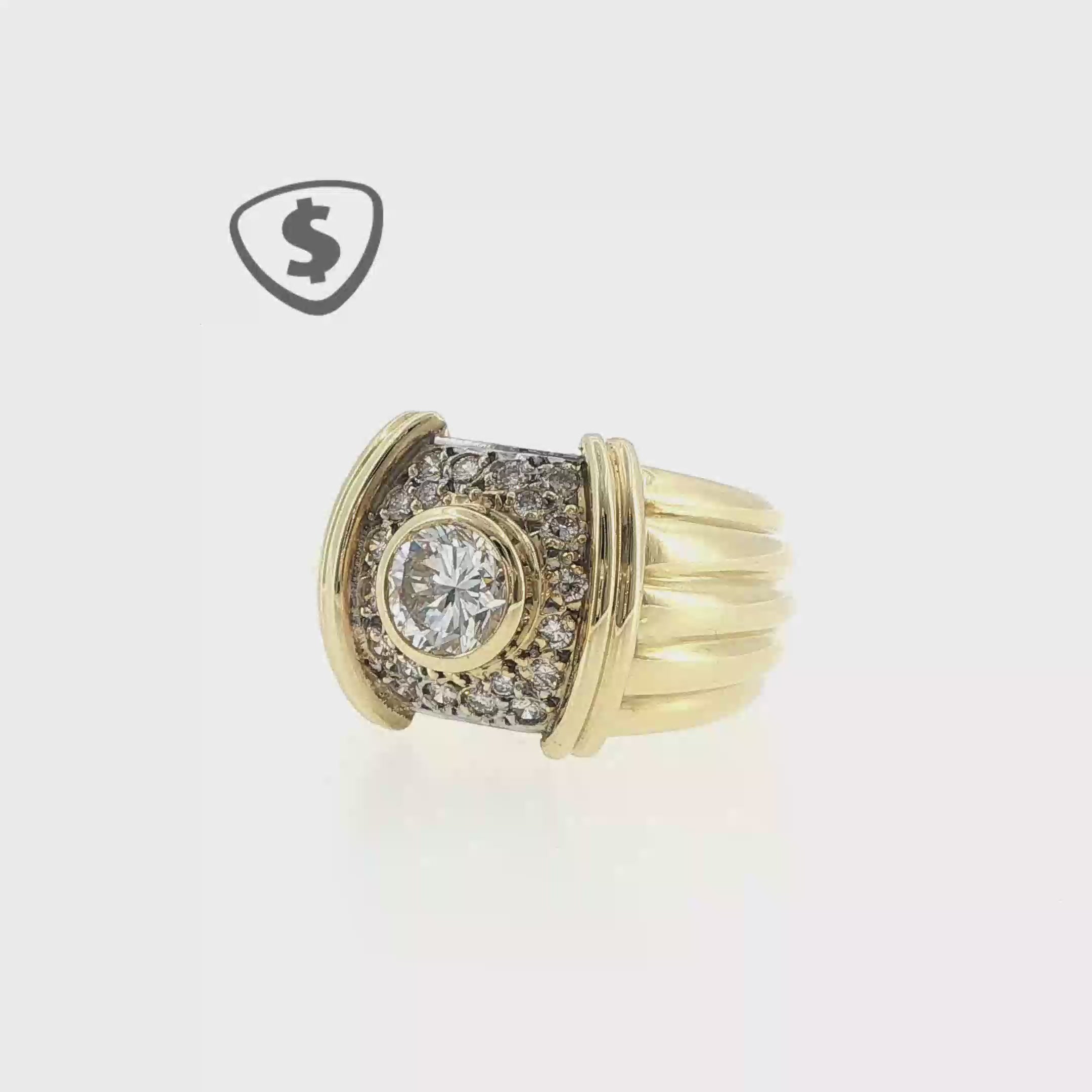 18ct Yellow Gold and Diamond Dress Ring