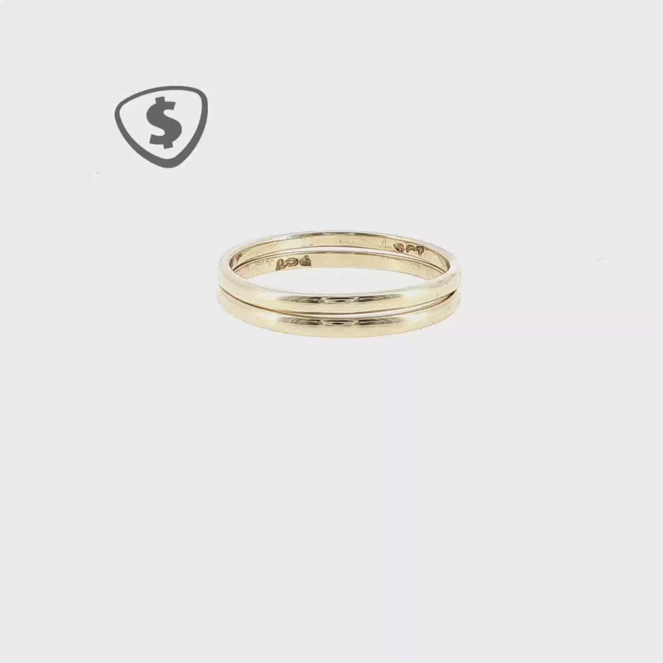 9ct Yellow Gold Ring Band Set