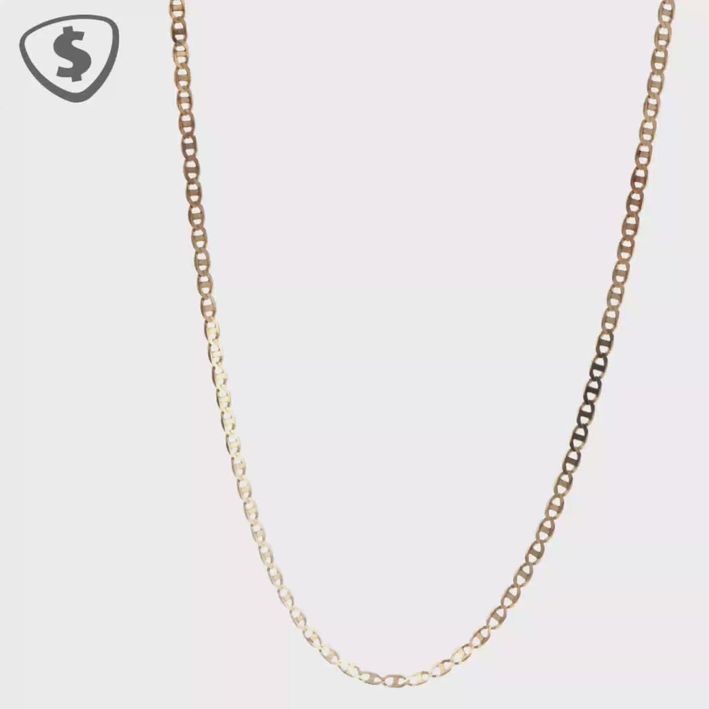 Classic 9ct Yellow Gold Mariner Chain Necklace