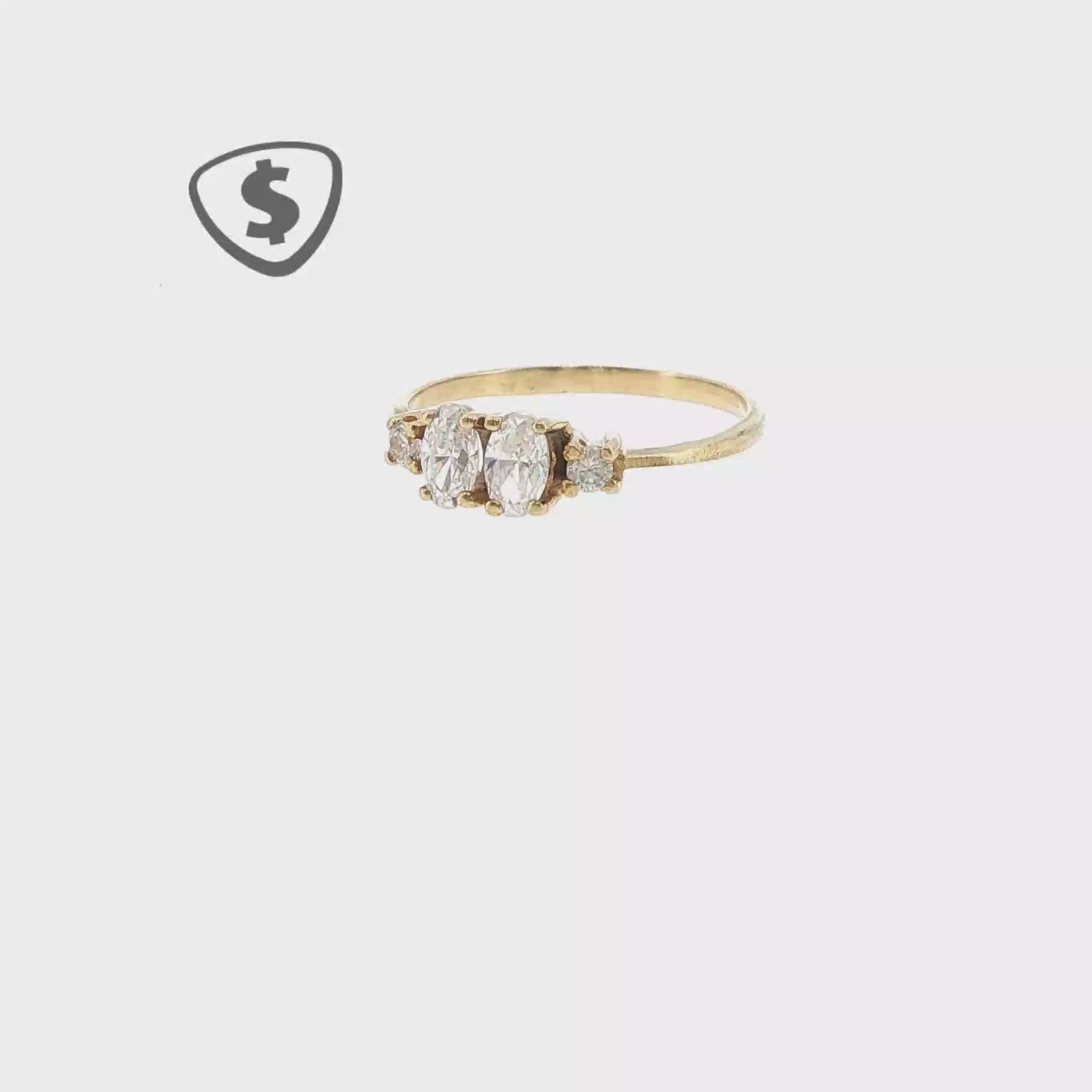 18ct Yellow Gold Trilogy Engagement Ring