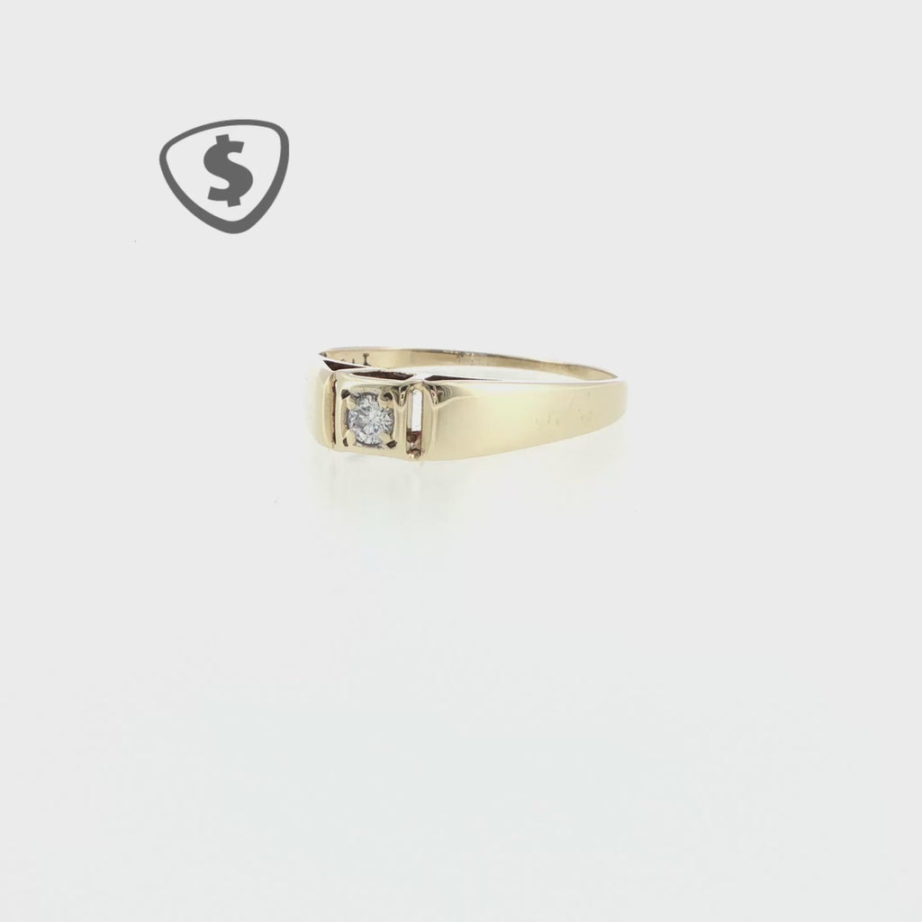 9ct Yellow Gold Solitaire Engagement Ring