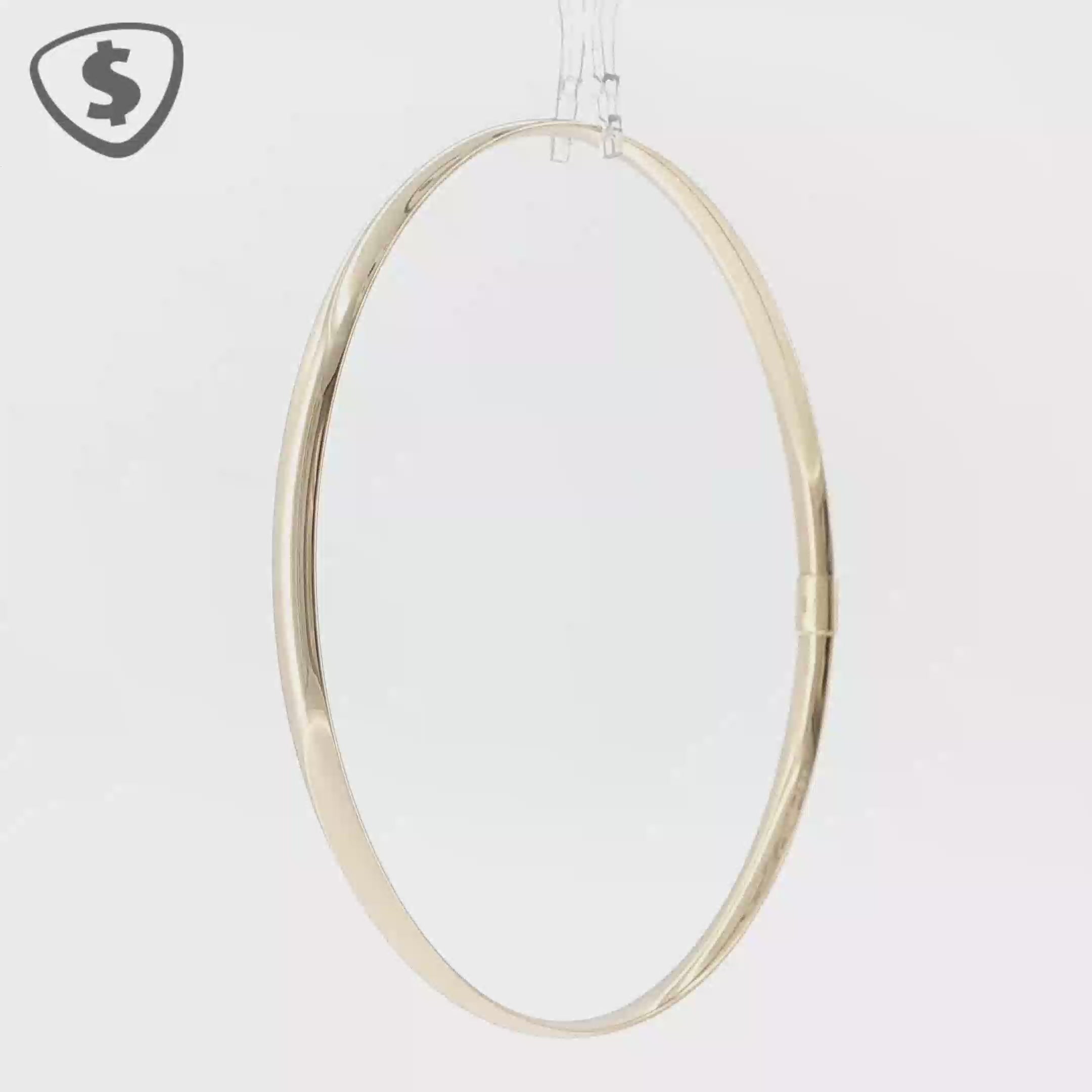 14ct Yellow Gold 4mm Slip On Bangle