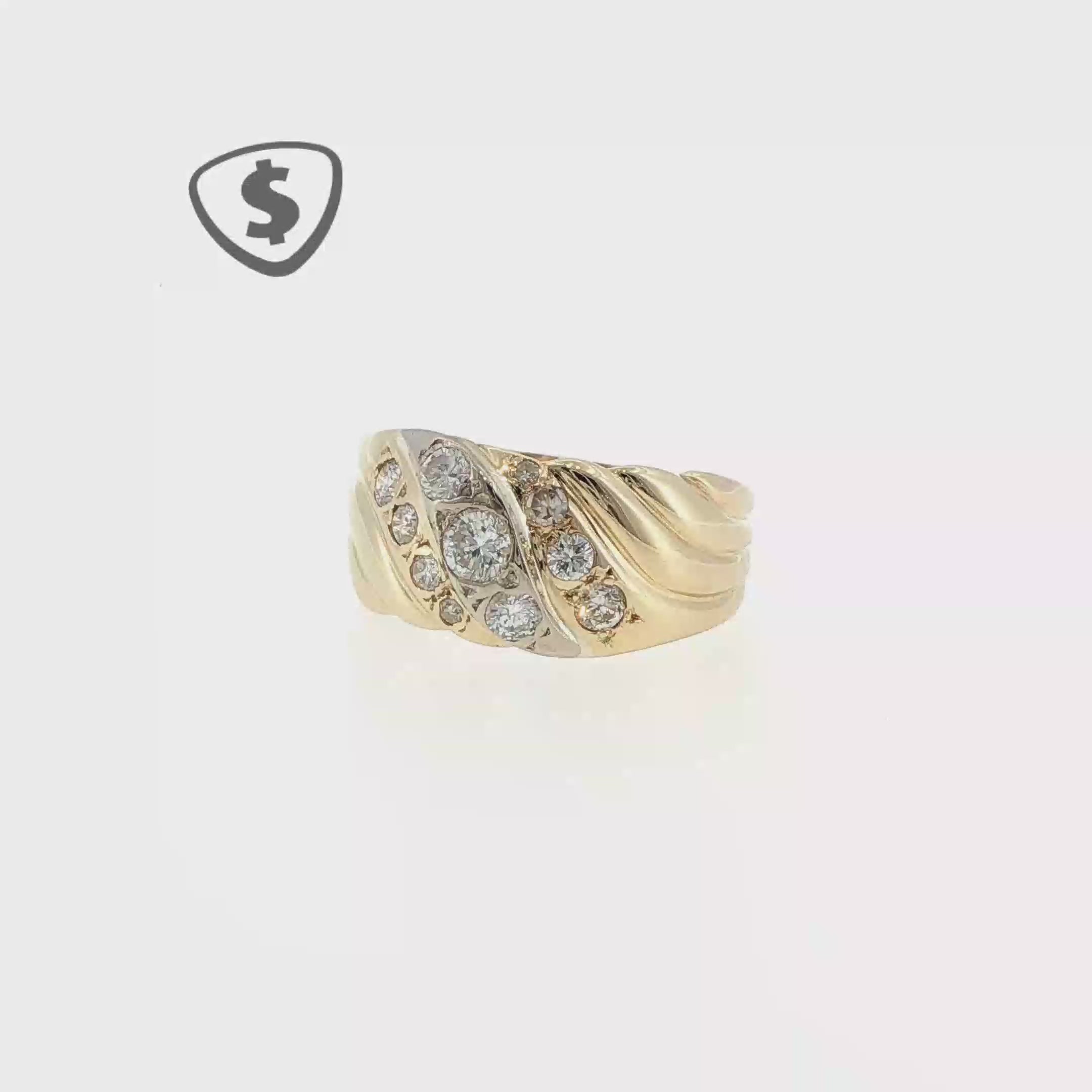 18ct Yellow Gold Diamond Cocktail Ring