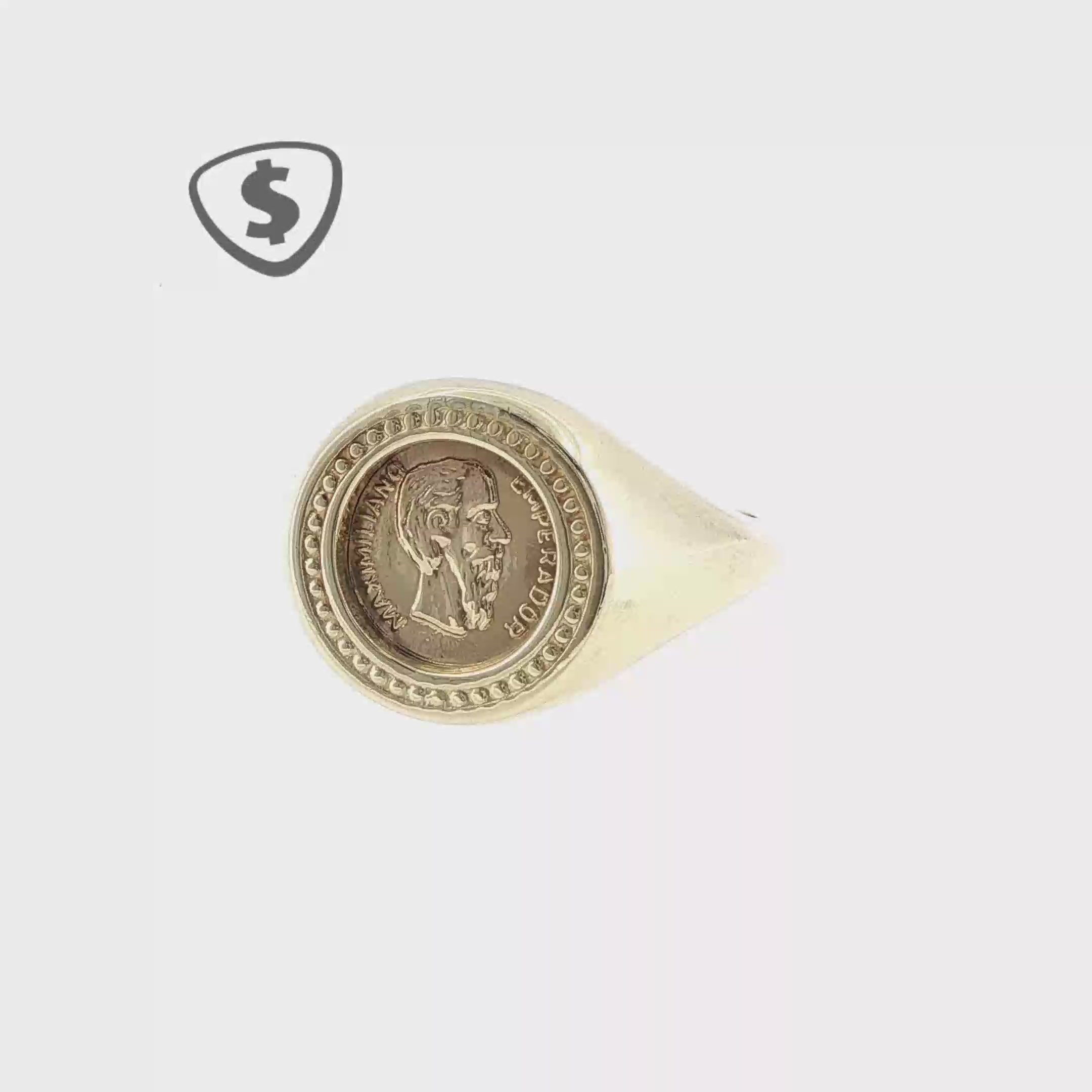 9ct Yellow Gold Coin Ring