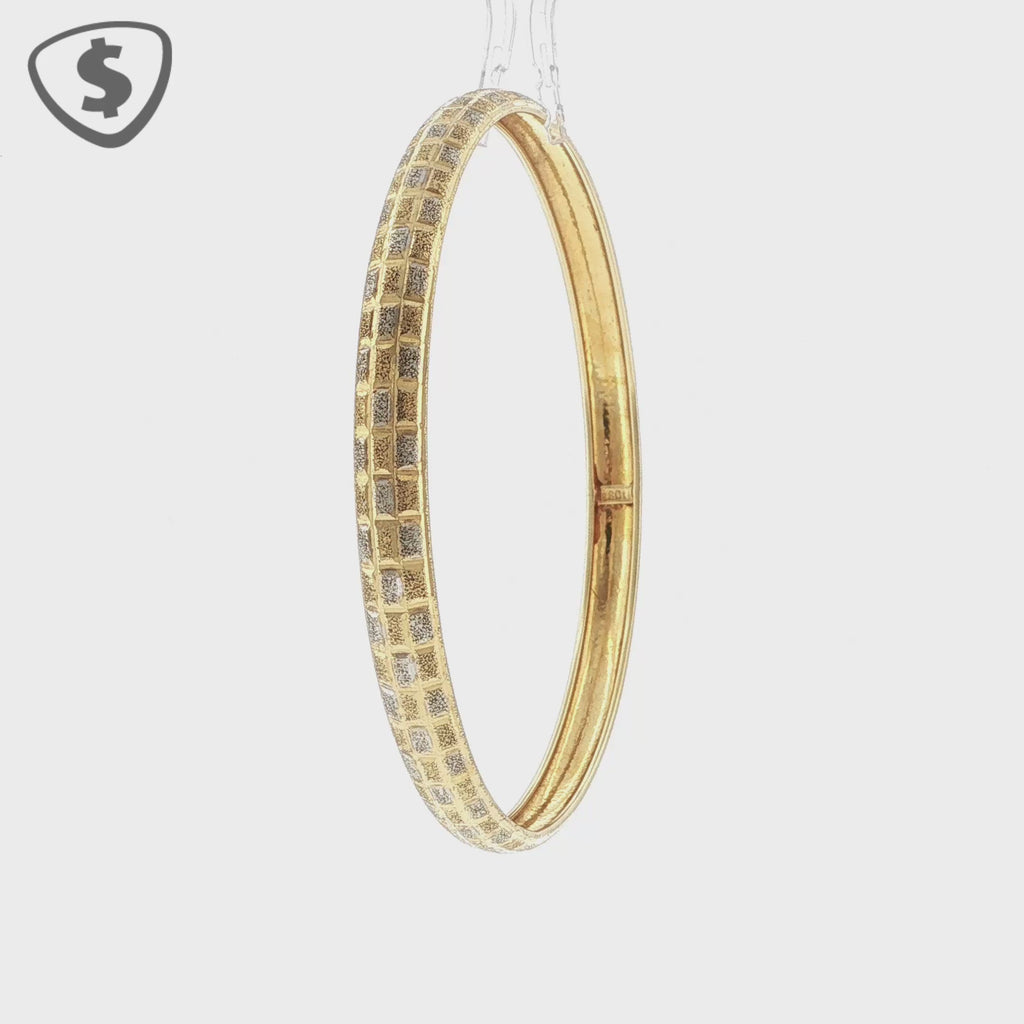 18ct Yellow Gold Amritsari Bangle