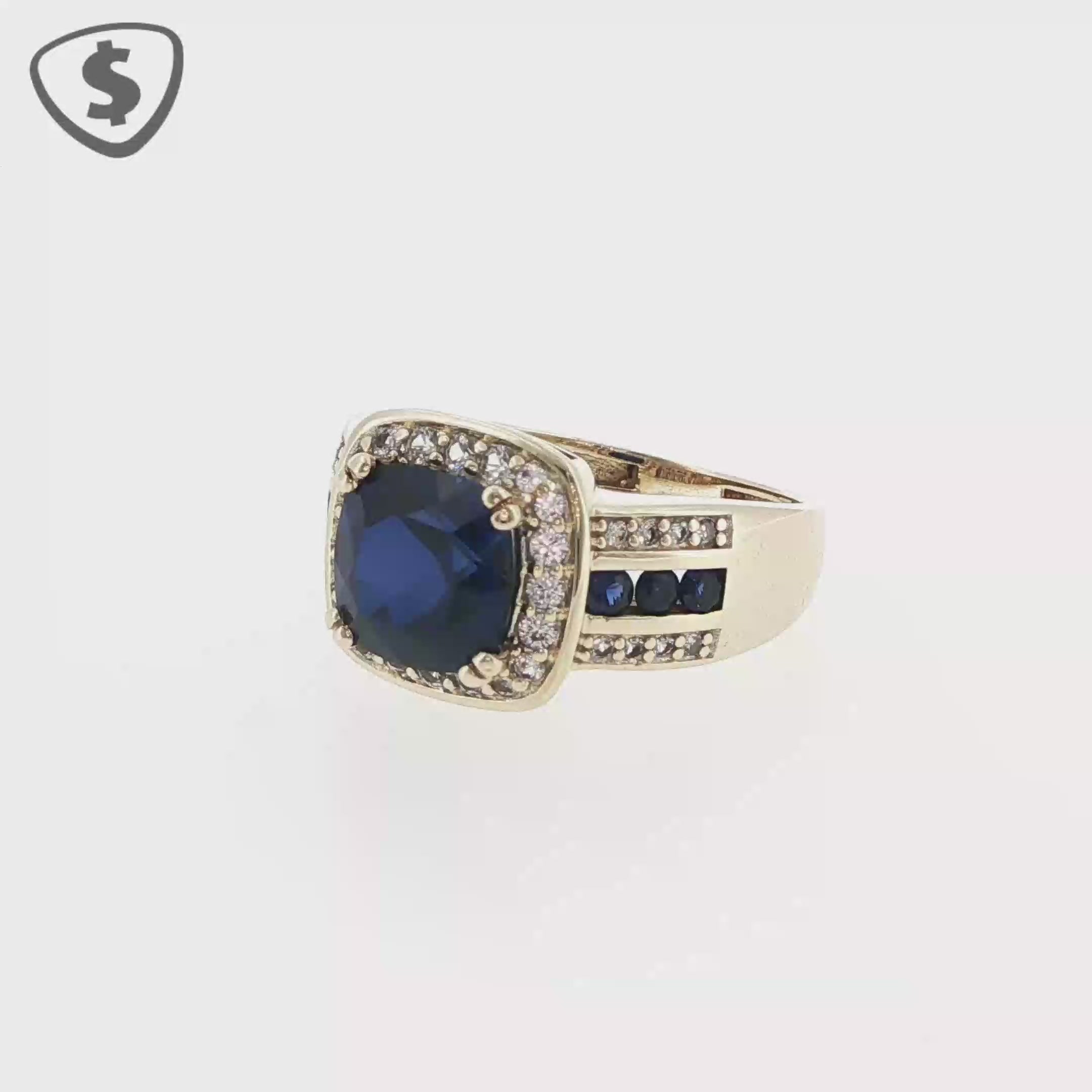 9ct Yellow Gold Halo Dress Ring