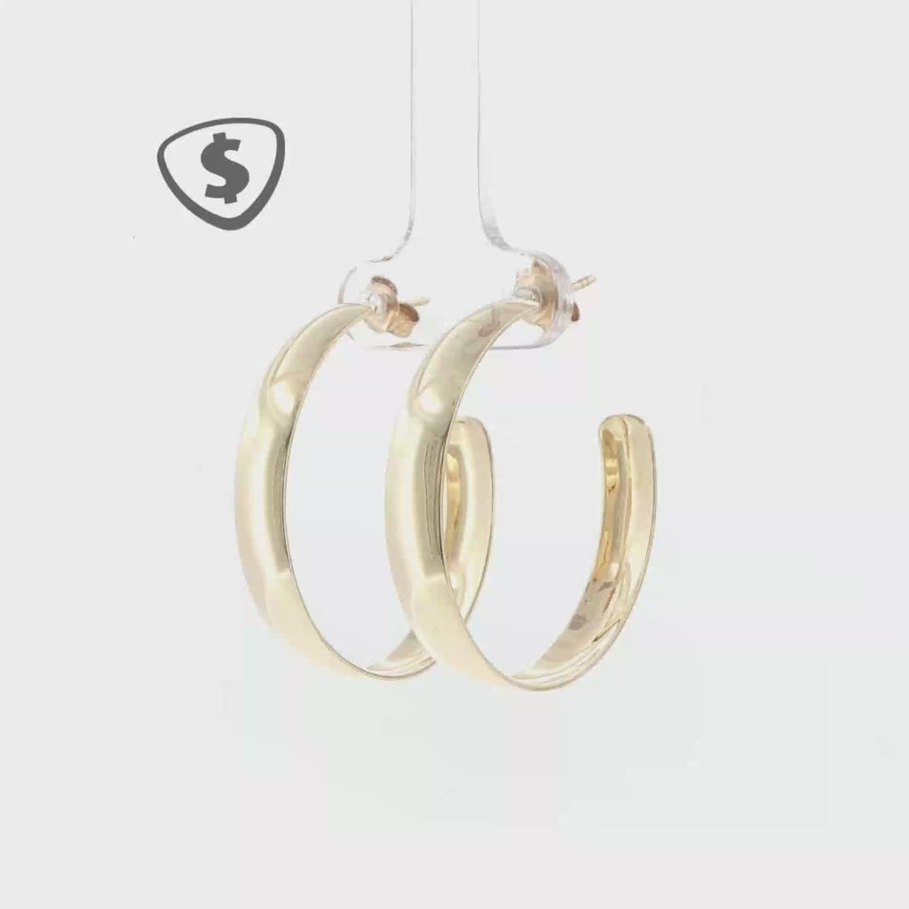 9ct Yellow Gold Hoop Earrings