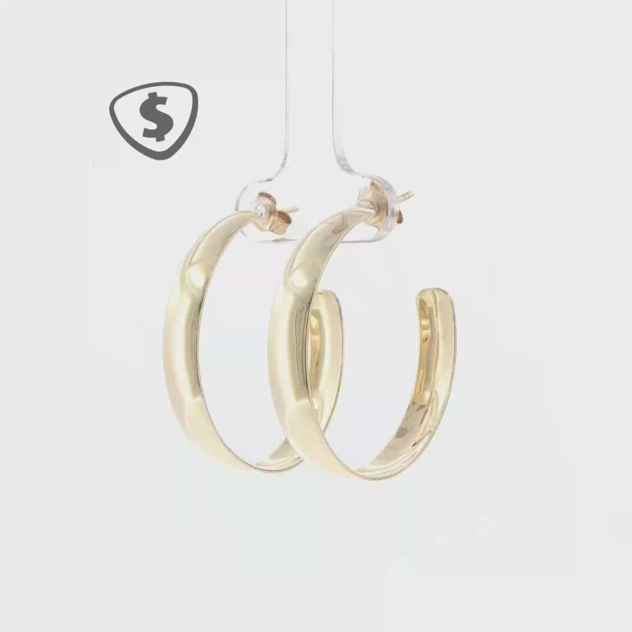 9ct Yellow Gold Hoop Earrings