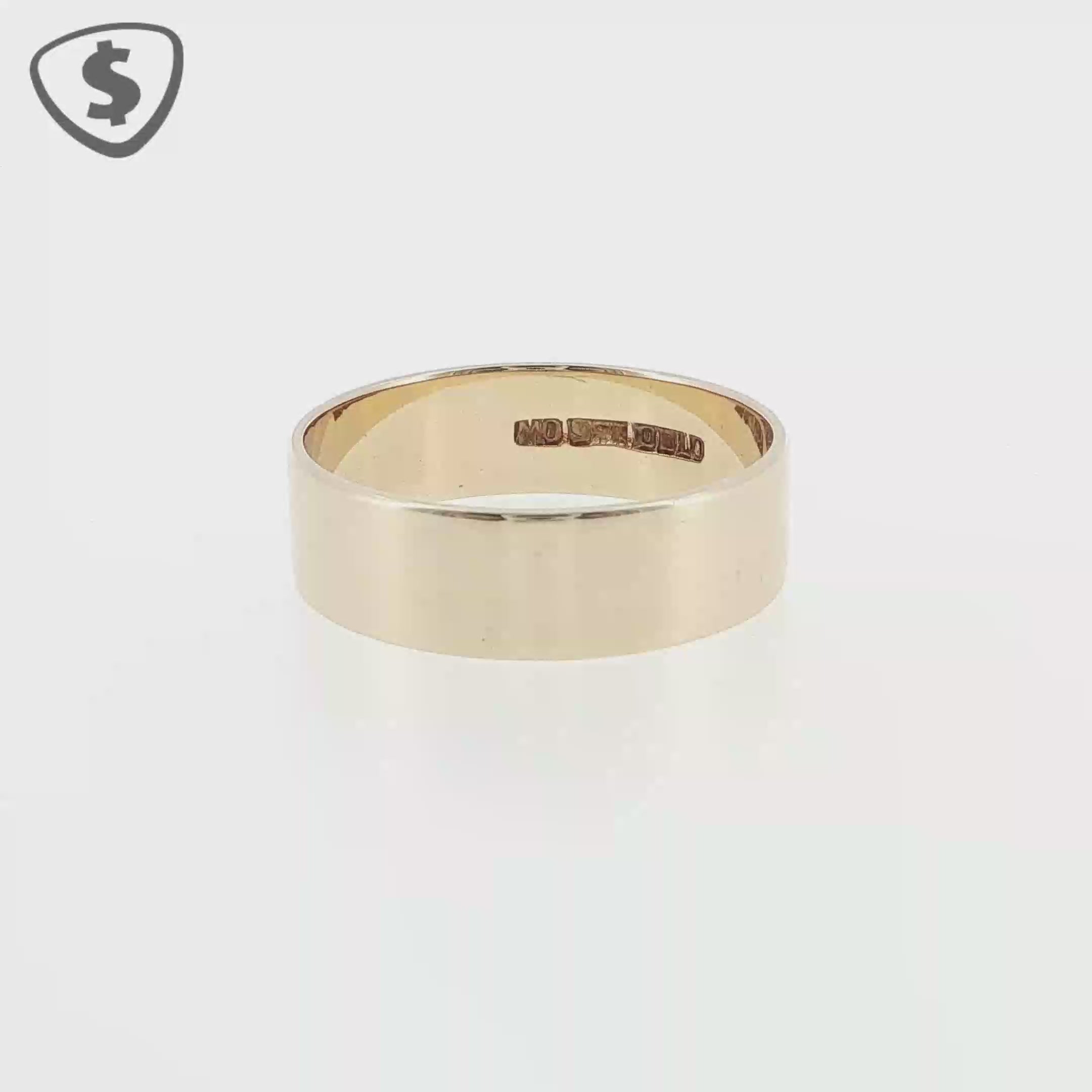 9ct Classic Yellow Gold Flat Band Ring
