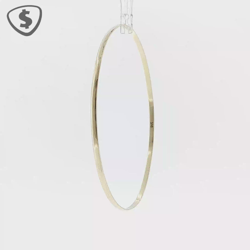 9ct Yellow Gold 2mm Slip On Bangle