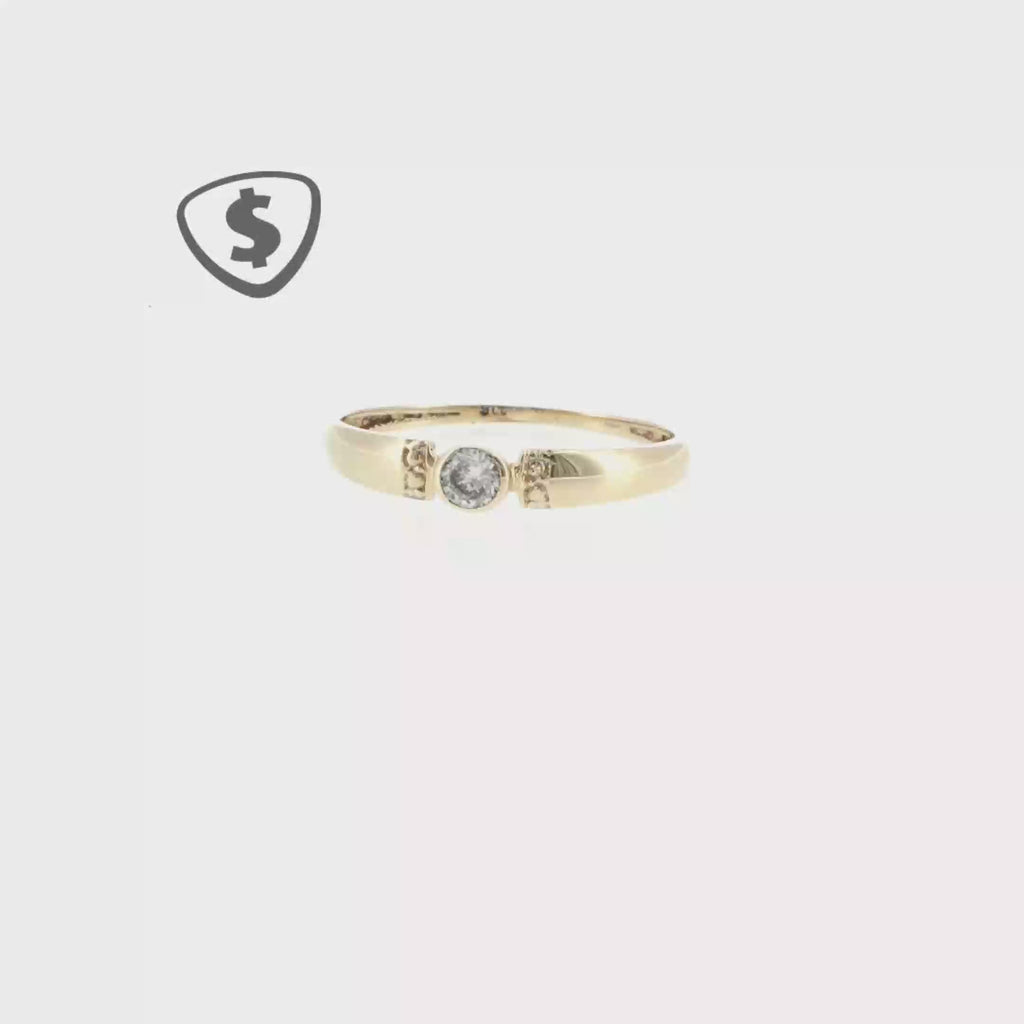 Bezel-Set Solitaire Ring in 9ct Yellow Gold