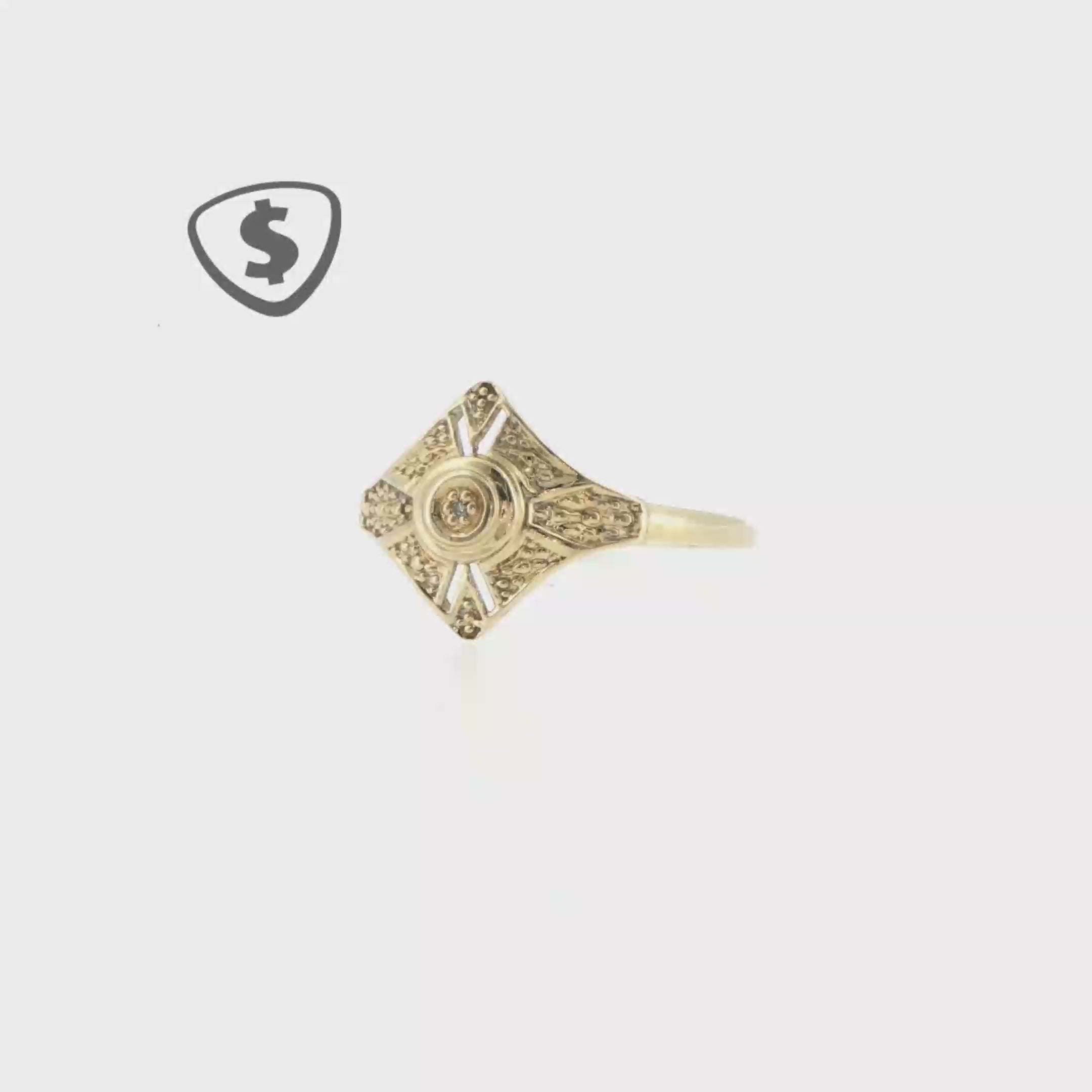 9ct Yellow Gold Filigree Ring