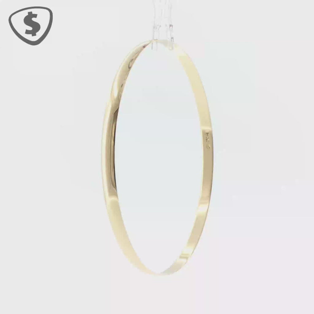 9ct Yellow Gold Polished 4mm Bangle