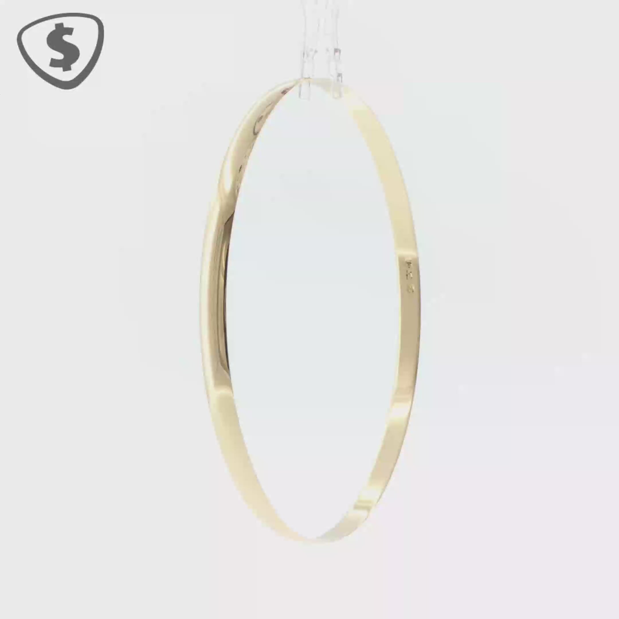 9ct Yellow Gold Polished 4mm Bangle