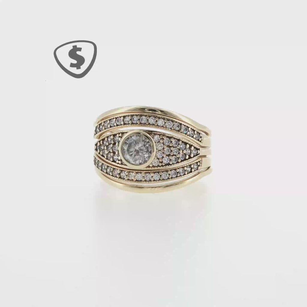 9ct Yellow Gold Stackable Ring Set