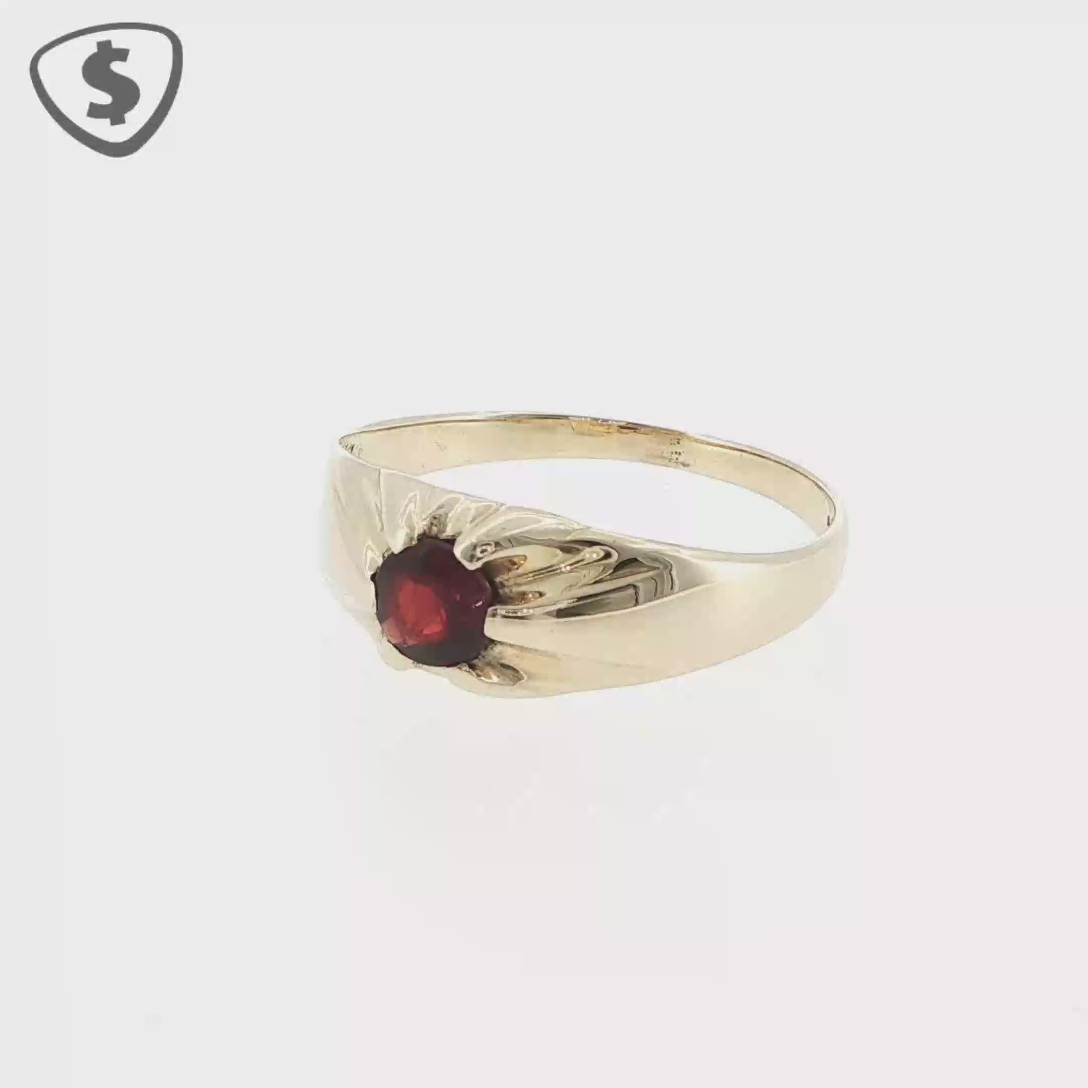 9ct Yellow Gold Ruby Signet Ring