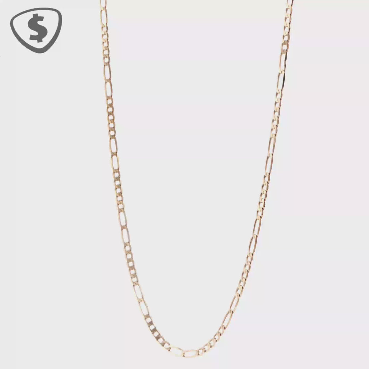 9ct Yellow Gold Figaro Chain Necklace