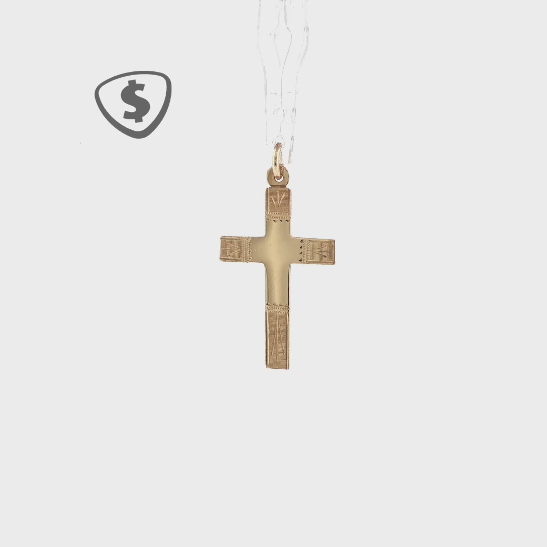 9ct Yellow Gold Cross Pendant