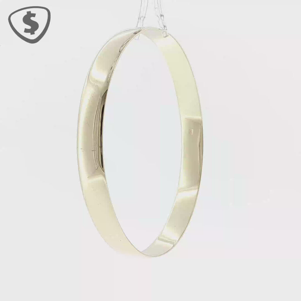 9ct Yellow Gold 8mm Solid Bangle