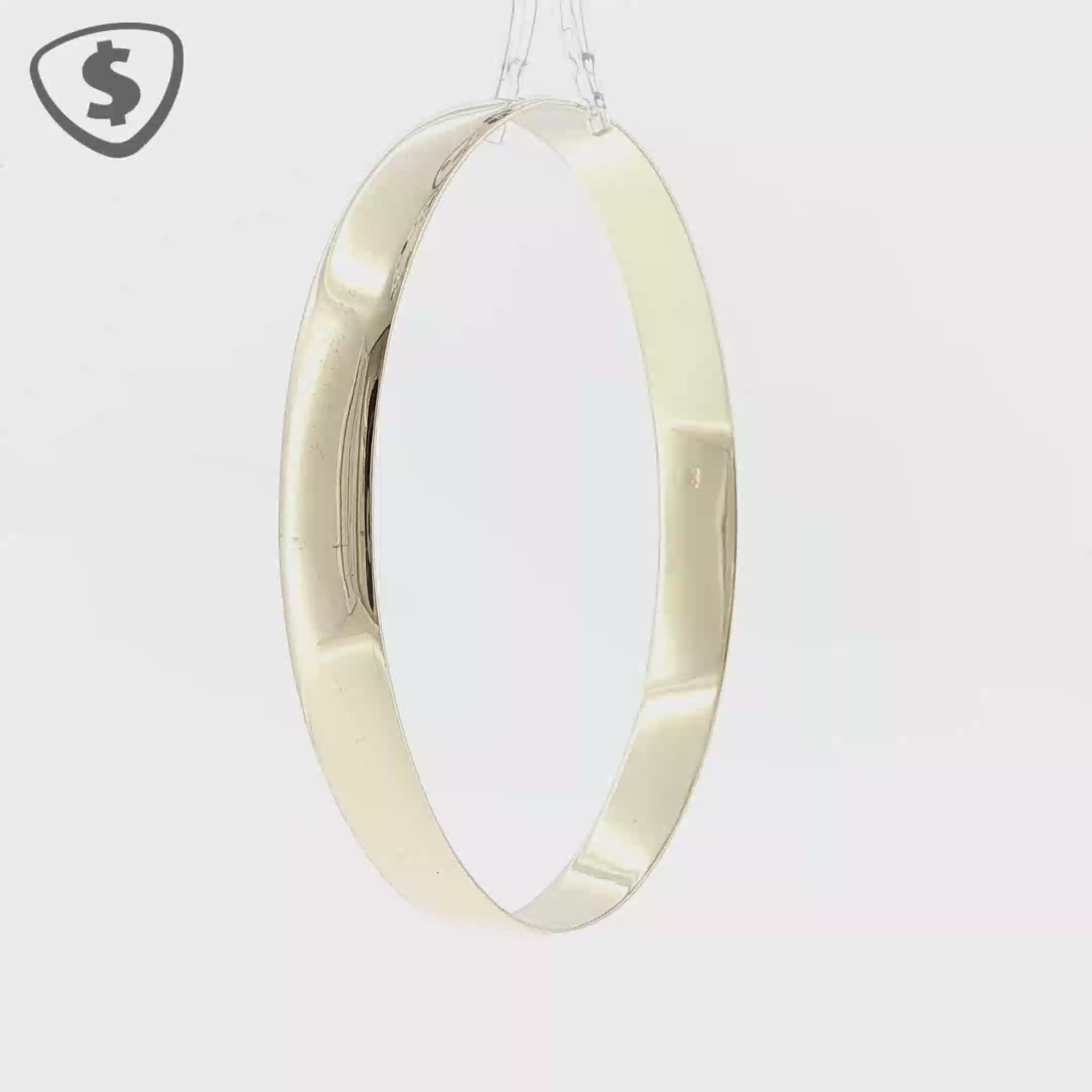 9ct Yellow Gold 8mm Solid Bangle