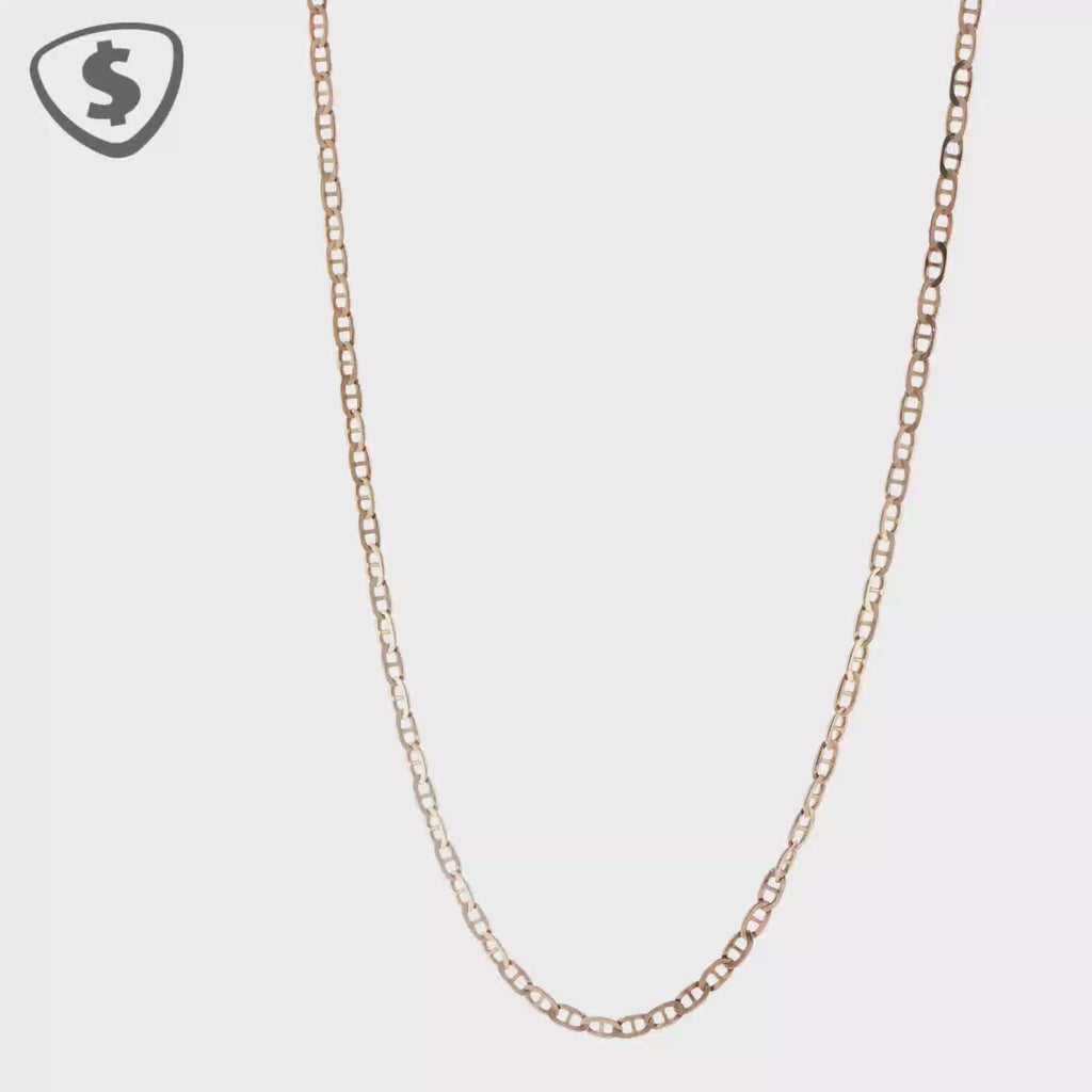 9ct Yellow Gold Anchor Link Necklace