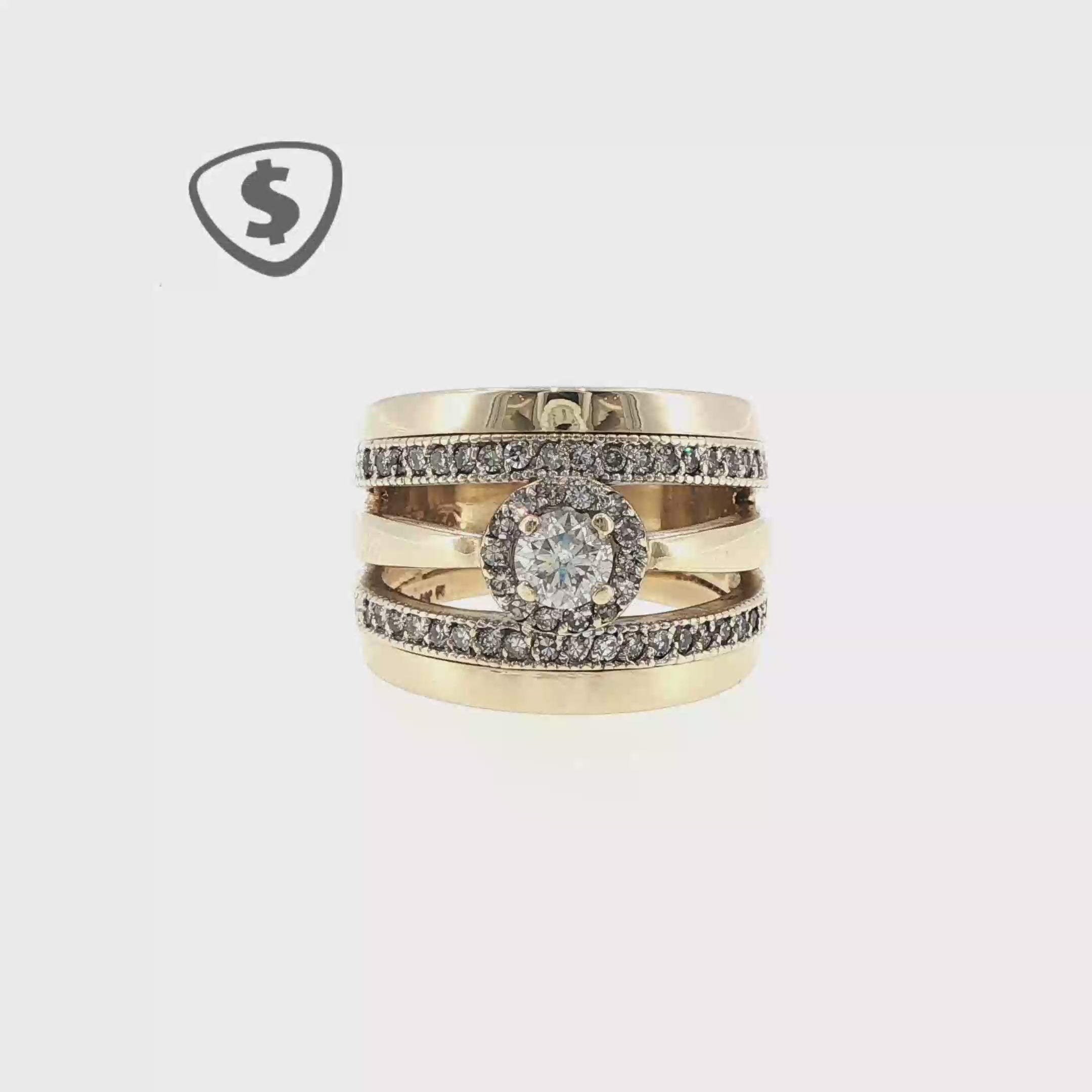 9ct Yellow Gold and Diamond Wedding Ring