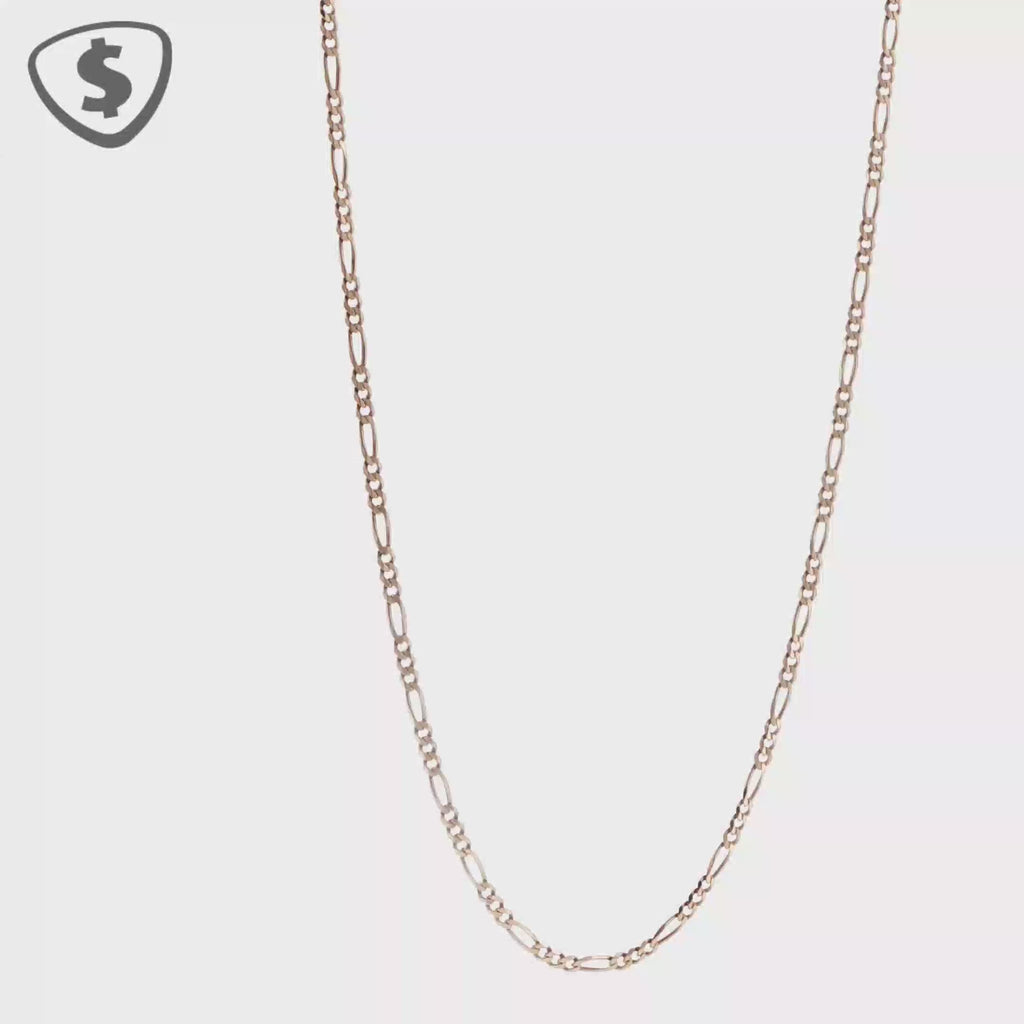 9ct Yellow Gold Figaro Link Necklace