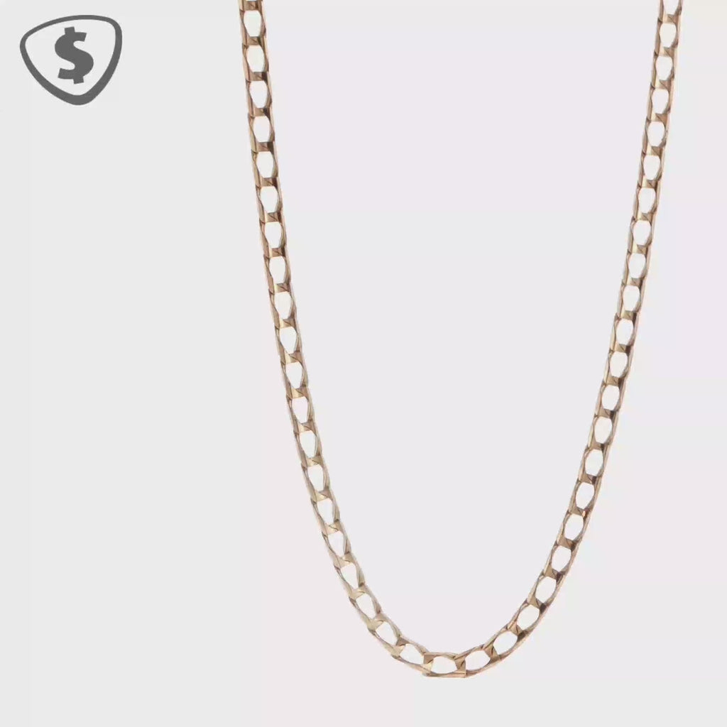 9ct Yellow Gold Curb Link Necklace