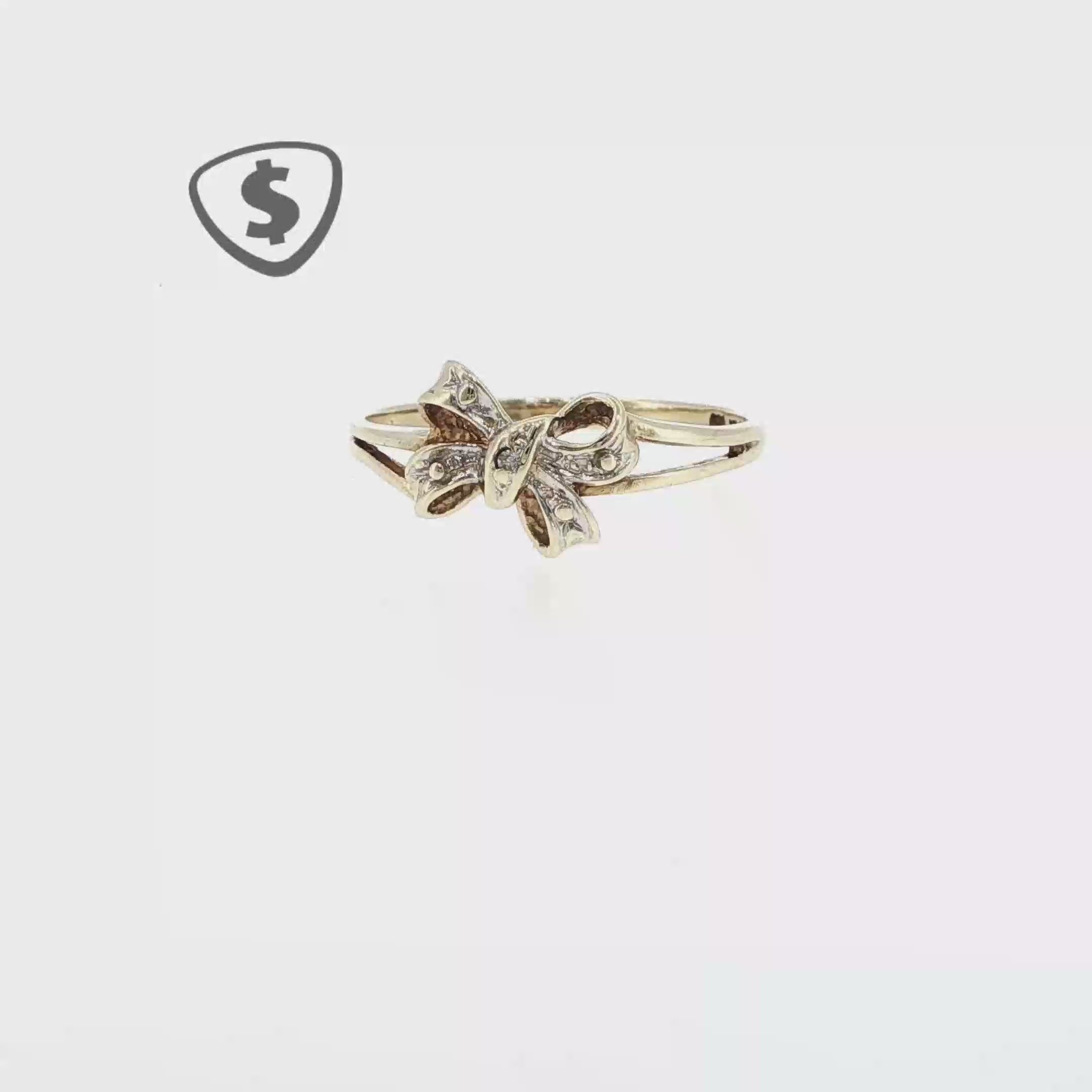 9ct Yellow Gold Bow Ring