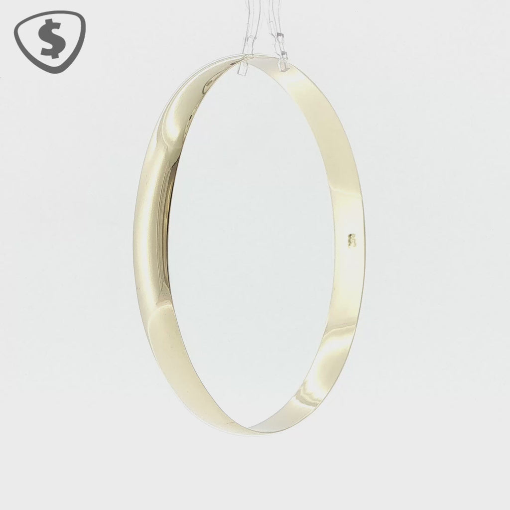 9ct Yellow Gold 7mm Slip On Bangle