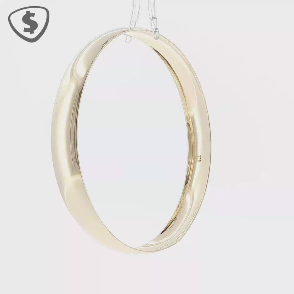9ct Yellow Gold 9mm Slip On Bangle