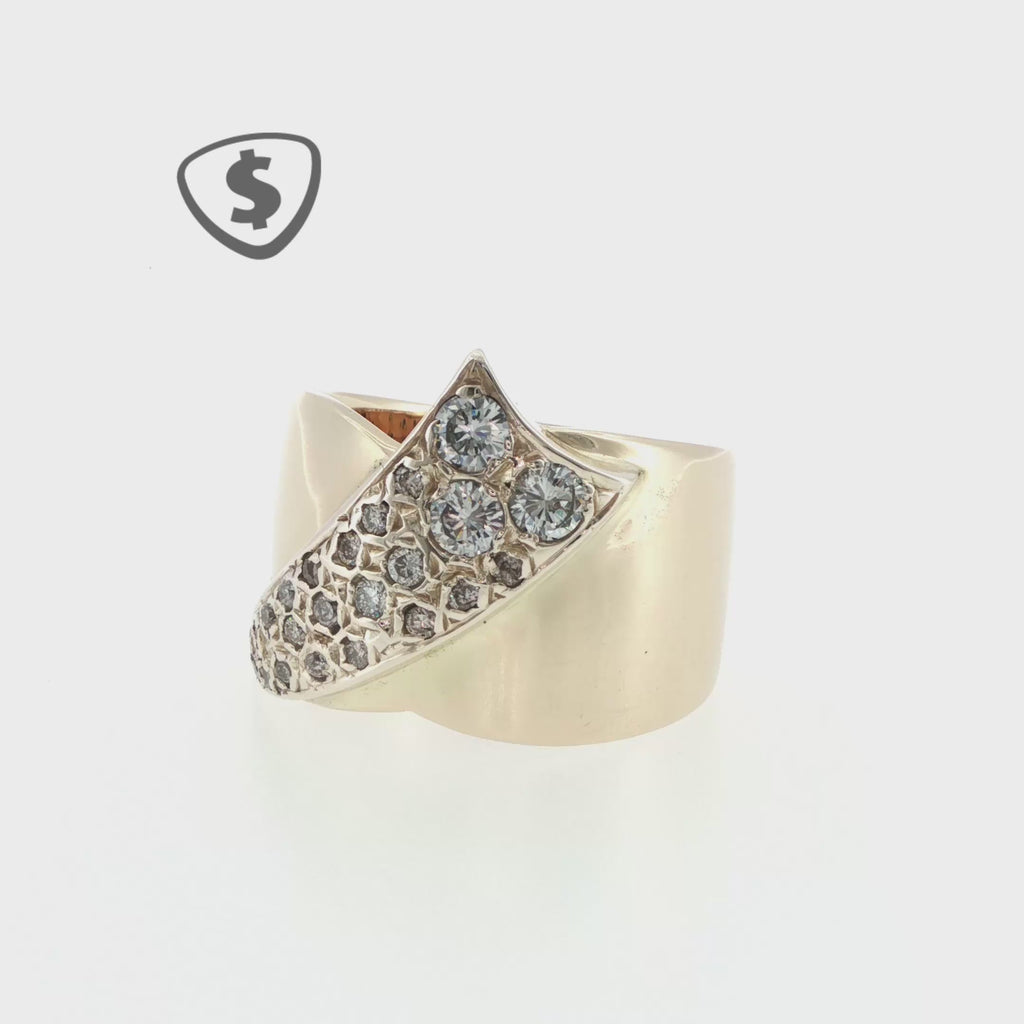 Diamond Cocktail Ring in 9ct Yellow Gold