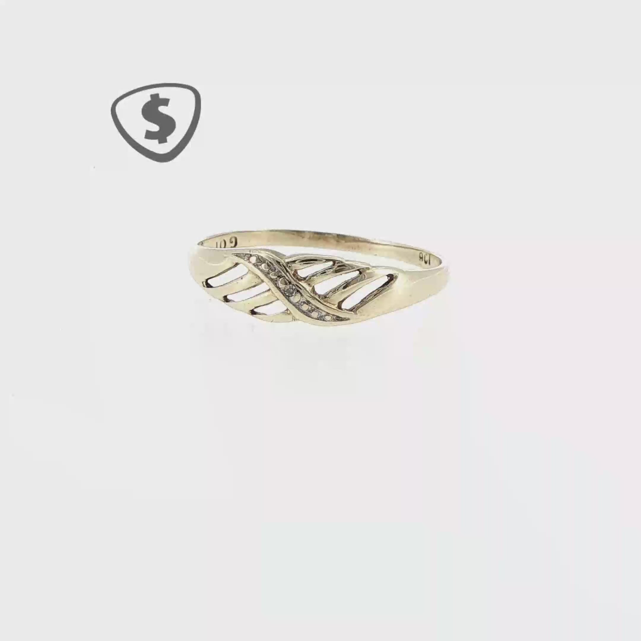 9ct Yellow Gold Crossover Ring