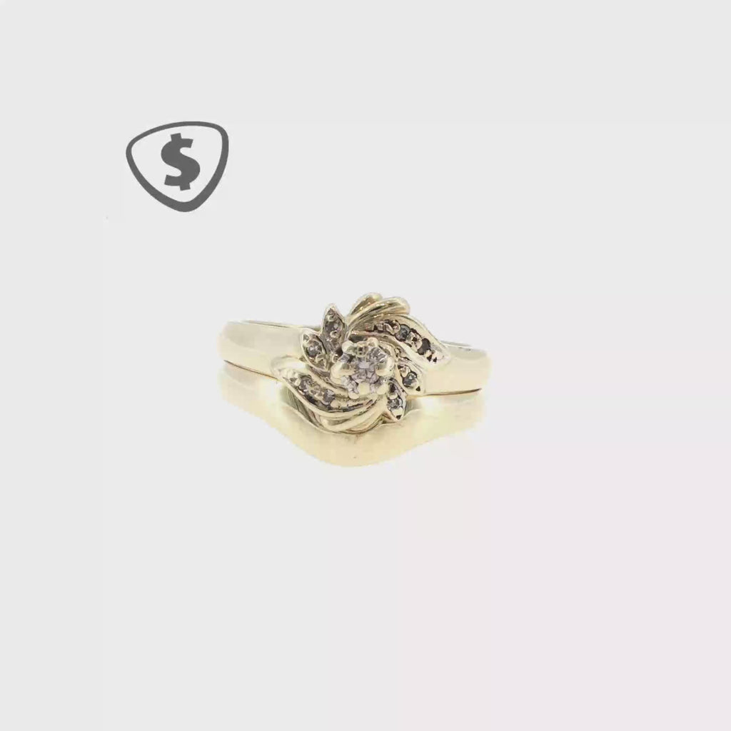 9ct Yellow Gold Blue Topaz Halo Cocktail Ring