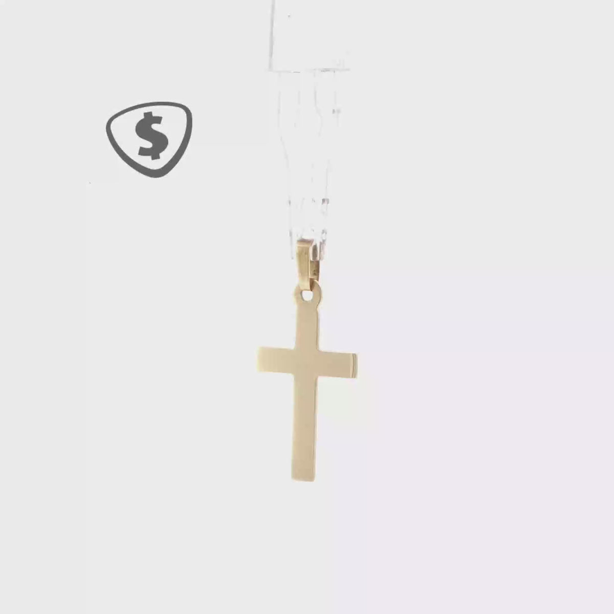 Classic Plain Cross Pendant in 9ct Yellow Gold
