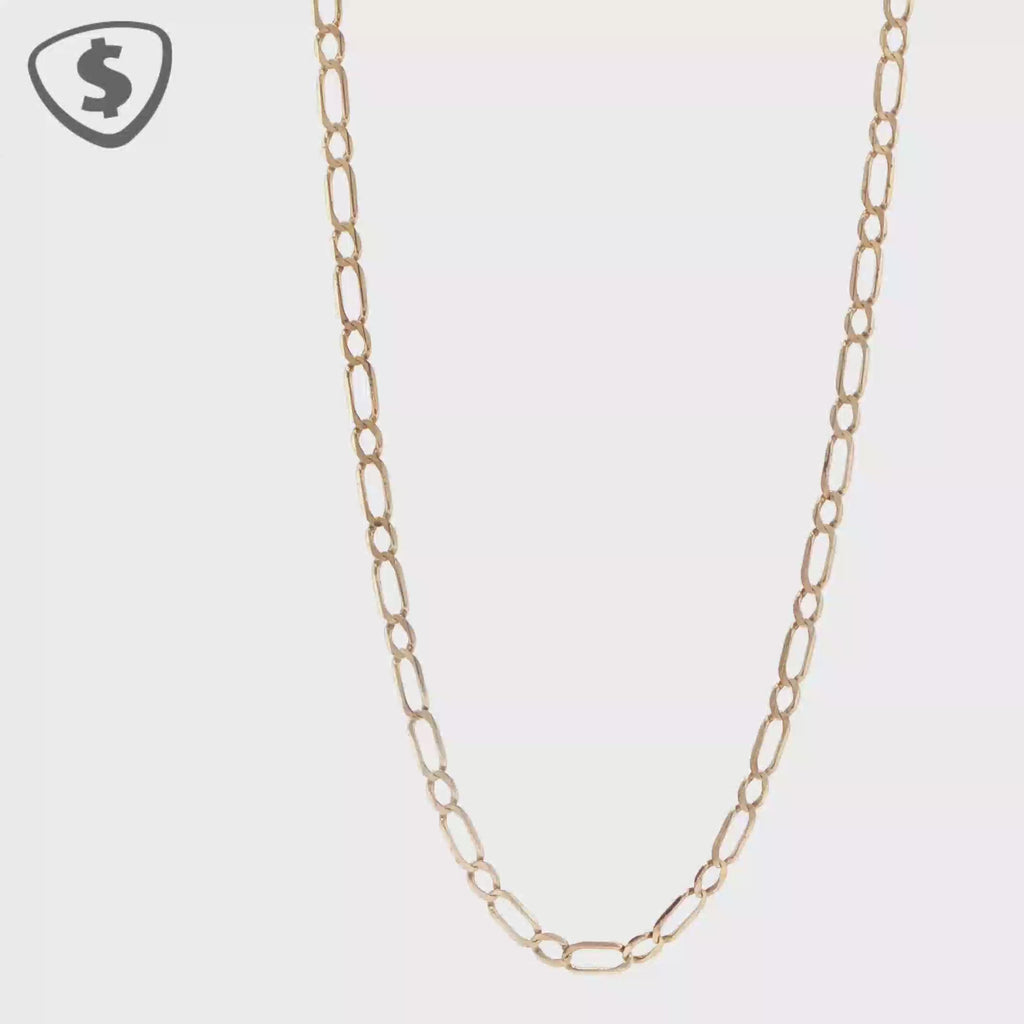 9ct Yellow Gold Figaro Necklace