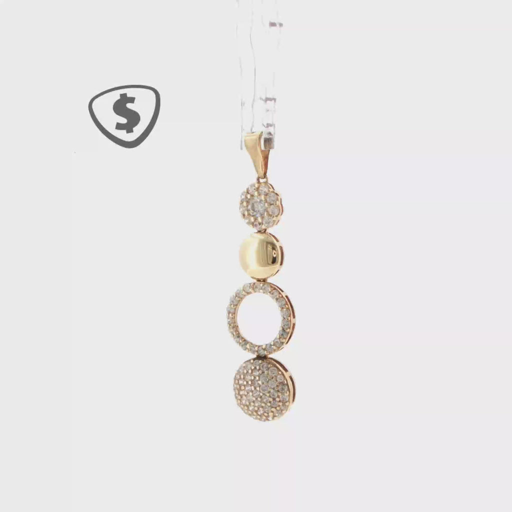 18ct Yellow Gold Multi-Tier Necklace Pendant